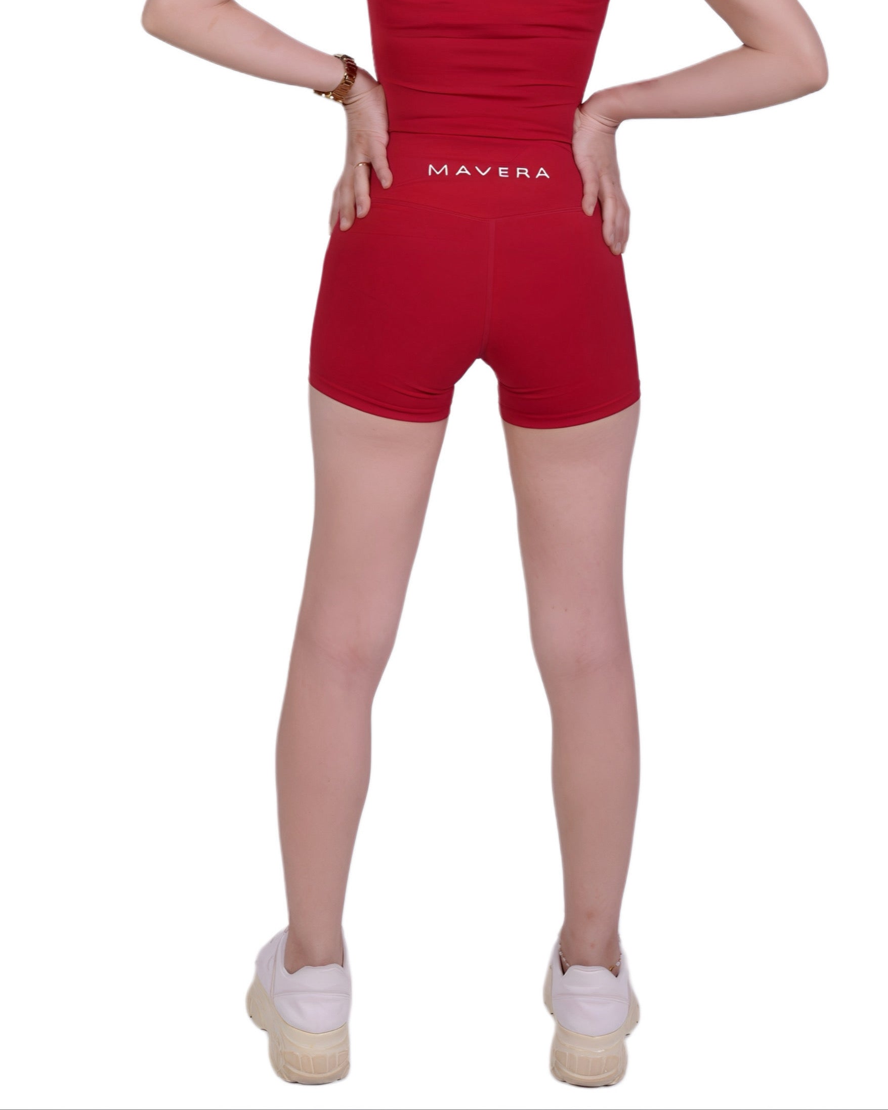 Second Skin Red Short – Soft, Sculpting & Sweat-Wicking Fit for Bold Athleisure & Everyday Movement