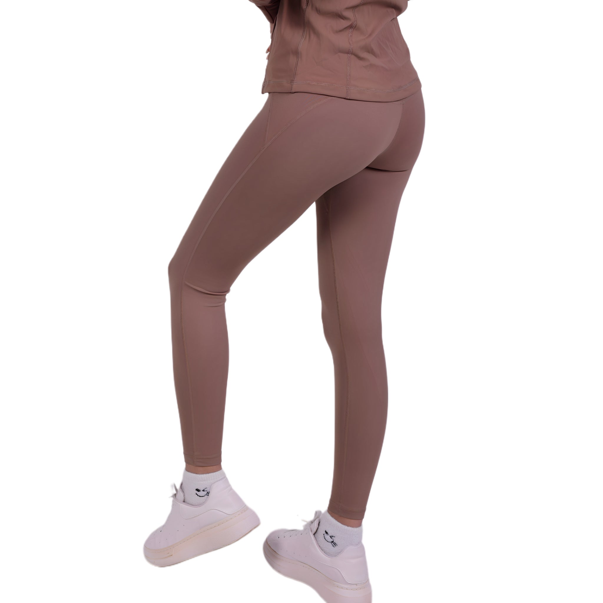 Sharp Fit Brown Leggings Activewear | Luxe Athleisure for Yoga, Gym & Everyday Style