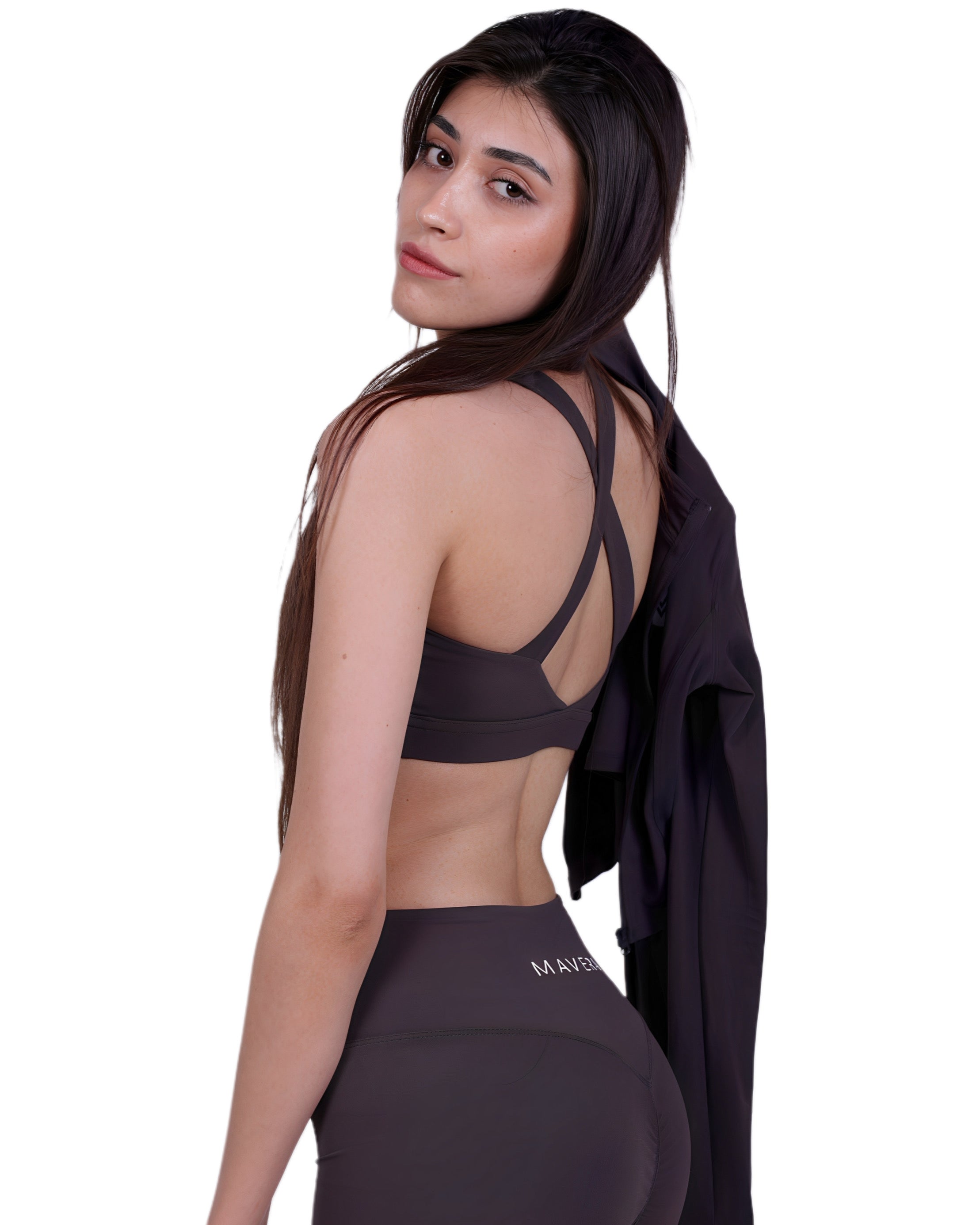 Zip into Motion Activewear Top – Gray | Stylish High-Waist Workout Top with Sports Bra, Leggings/Shorts & Zip Jacket for Women