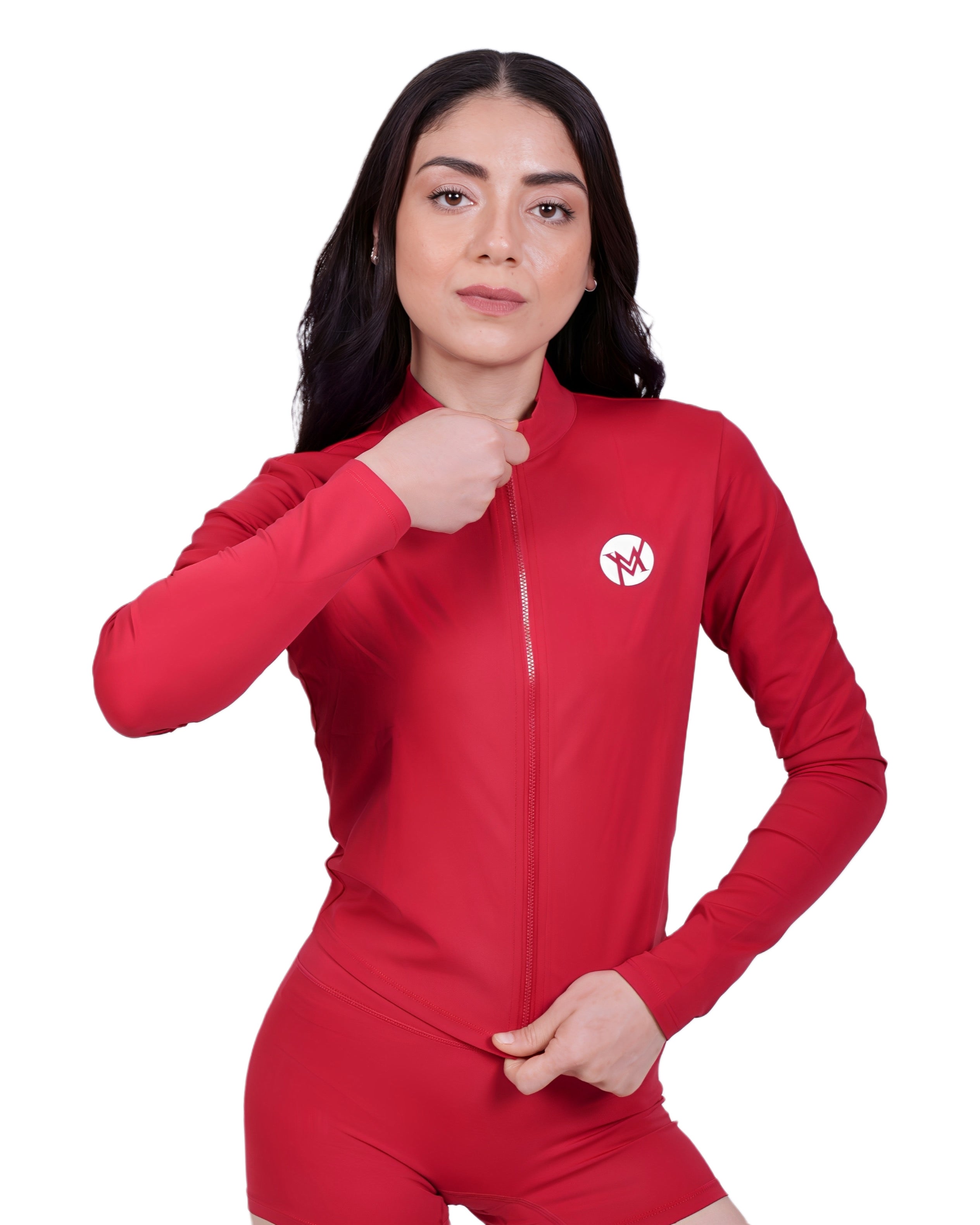 Second Skin Red Jacket – Soft, Sculpting & Sweat-Wicking Fit for Bold Athleisure & Everyday Movement
