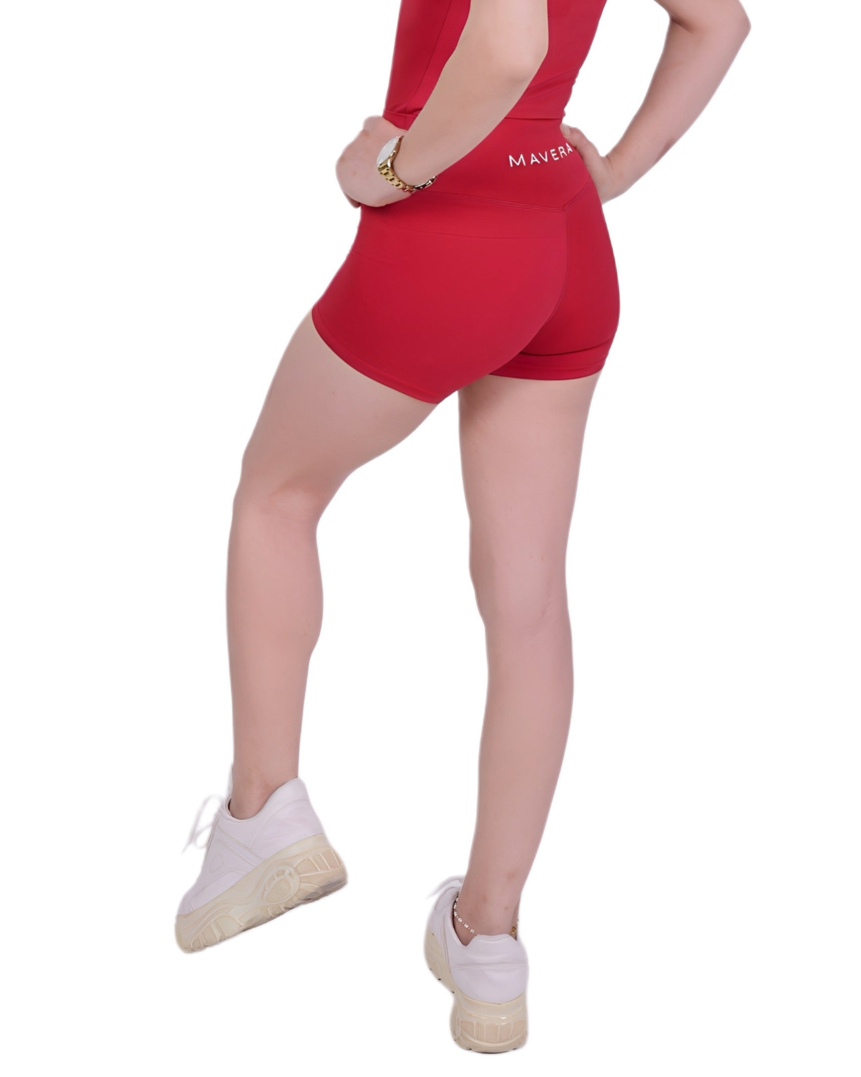 Second Skin Red Short – Soft, Sculpting & Sweat-Wicking Fit for Bold Athleisure & Everyday Movement