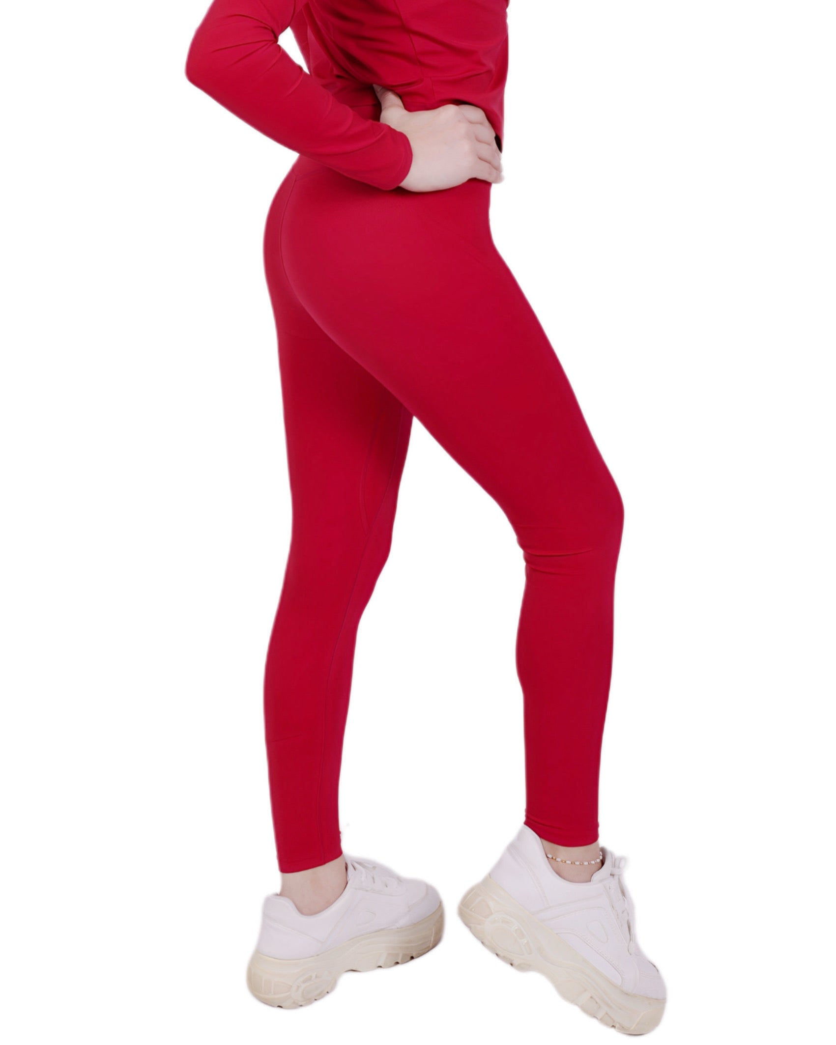 Second Skin Red Legging – Soft, Sculpting & Sweat-Wicking Fit for Bold Athleisure & Everyday Movement