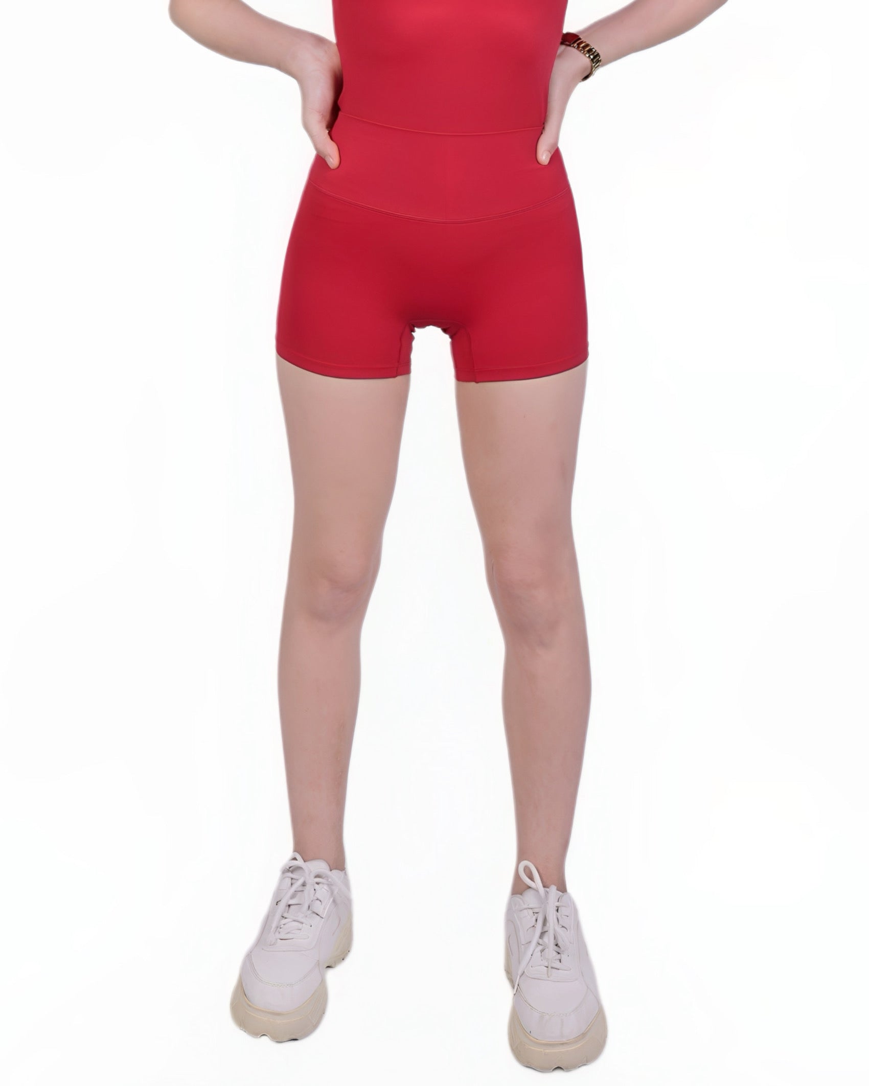 Second Skin Red Short – Soft, Sculpting & Sweat-Wicking Fit for Bold Athleisure & Everyday Movement