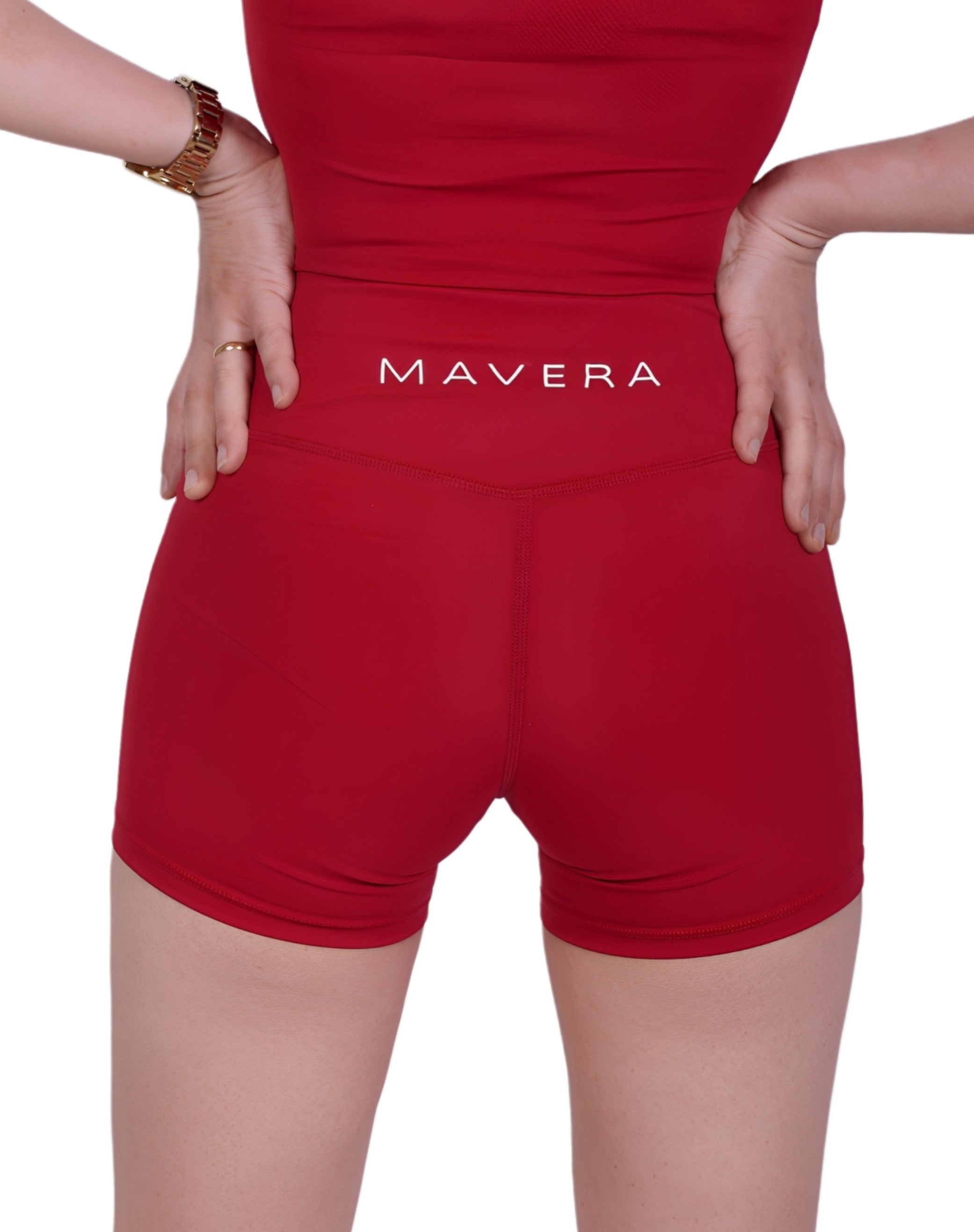 Second Skin Red Short – Soft, Sculpting & Sweat-Wicking Fit for Bold Athleisure & Everyday Movement