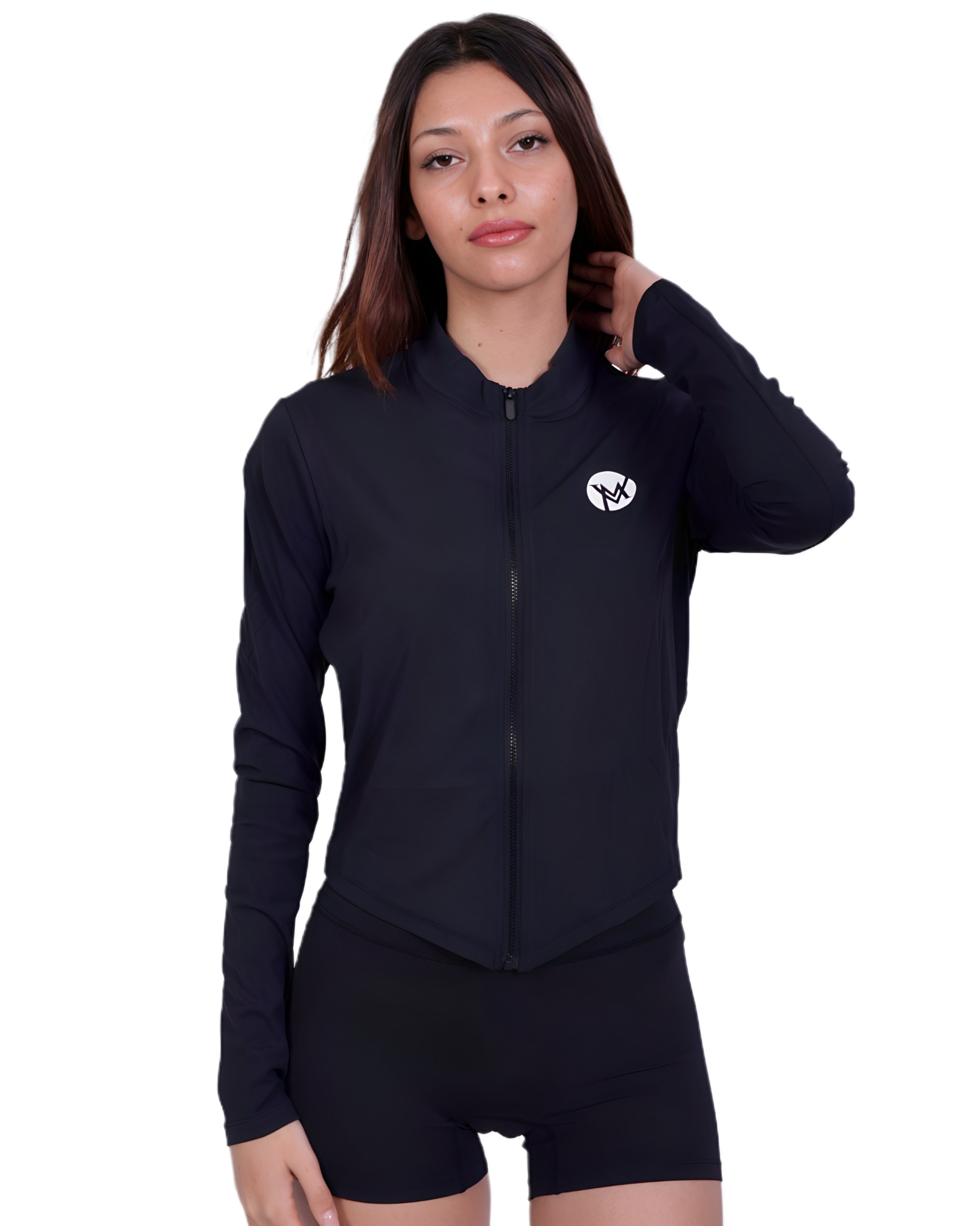 Second Skin Black Jacket – Soft, Sculpting & Sweat-Wicking Fit for Bold Athleisure & Everyday Movement