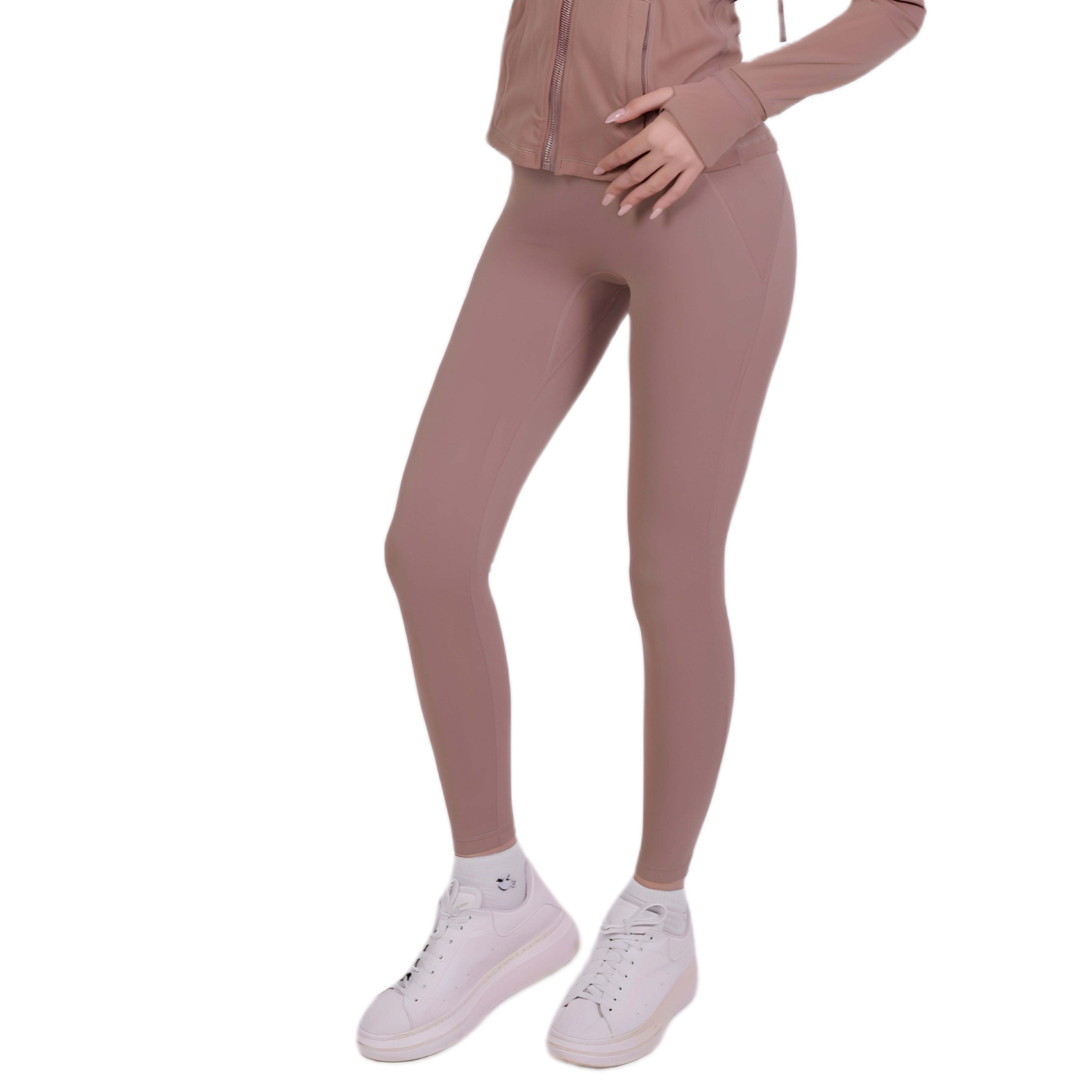 Sharp Fit Brown Leggings Activewear | Luxe Athleisure for Yoga, Gym & Everyday Style