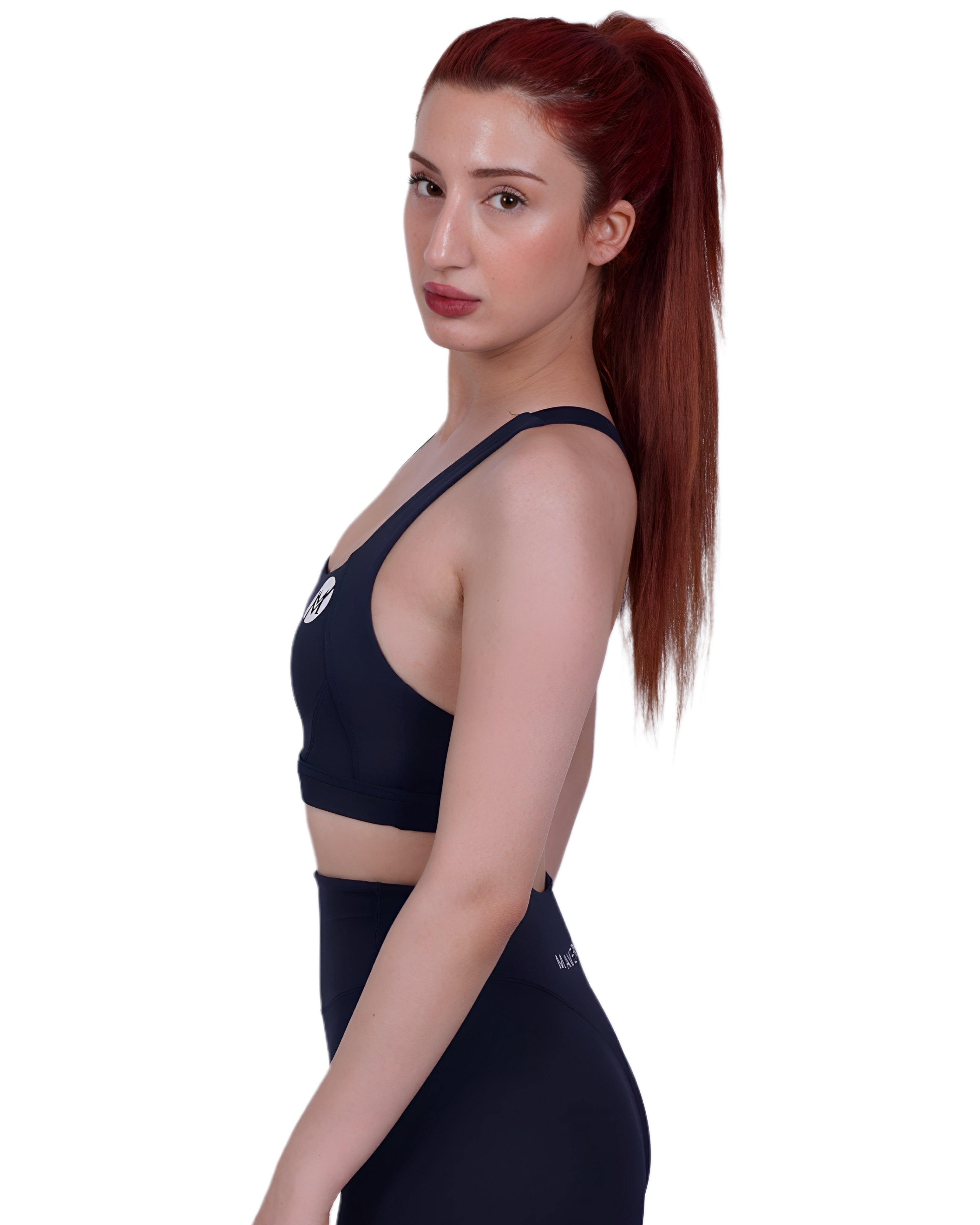 Zip into Motion – Activewear Top (Navy Blue)