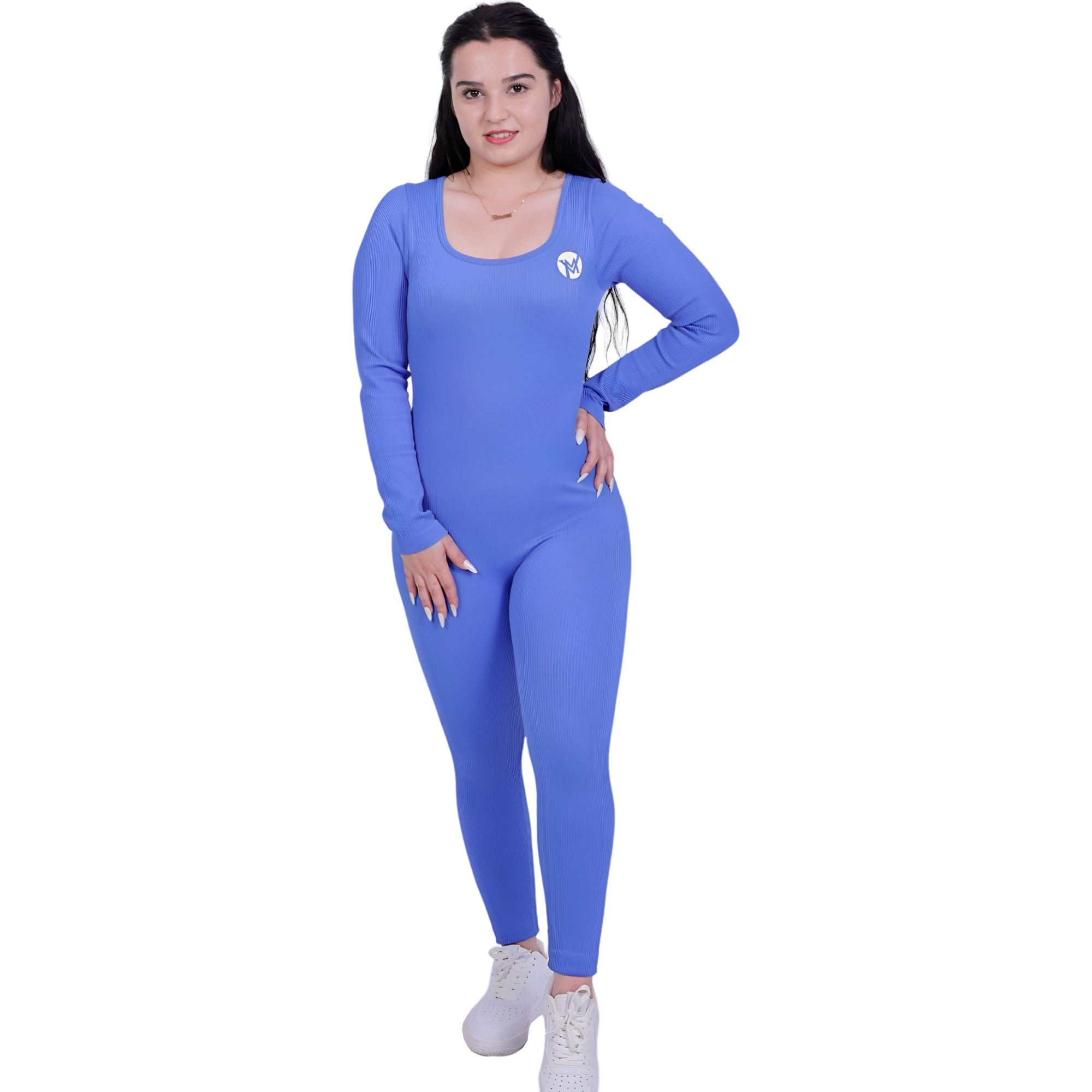 Tone Suite Activewear Top – Sky Blue | Ribbed, Sculpting Tank for Women | Breathable & Effortlessly Chic