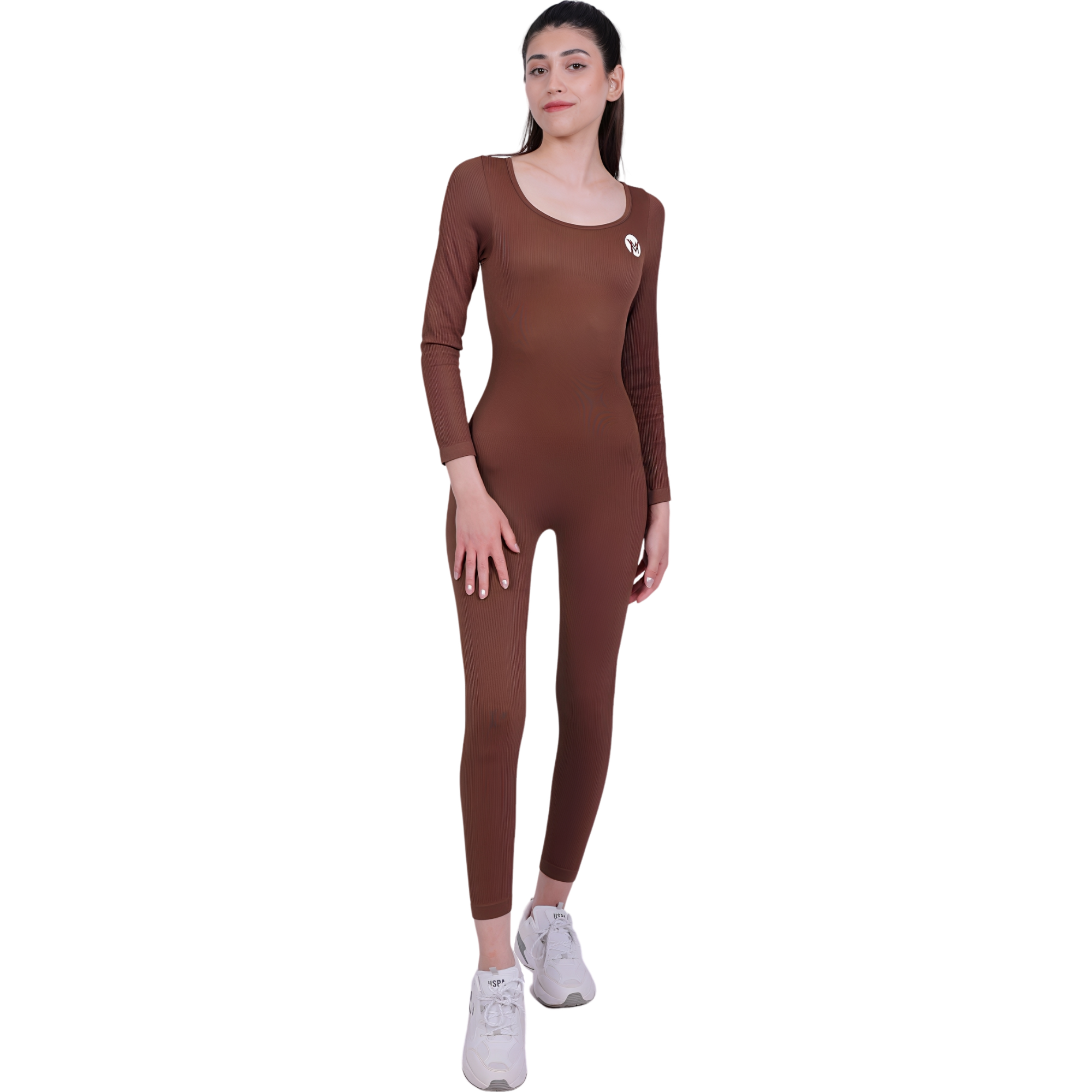 Tone Suite Activewear Top – Cocoa | Ribbed, Sculpting, Breathable Tank for Women | Luxe Athleisure Fit