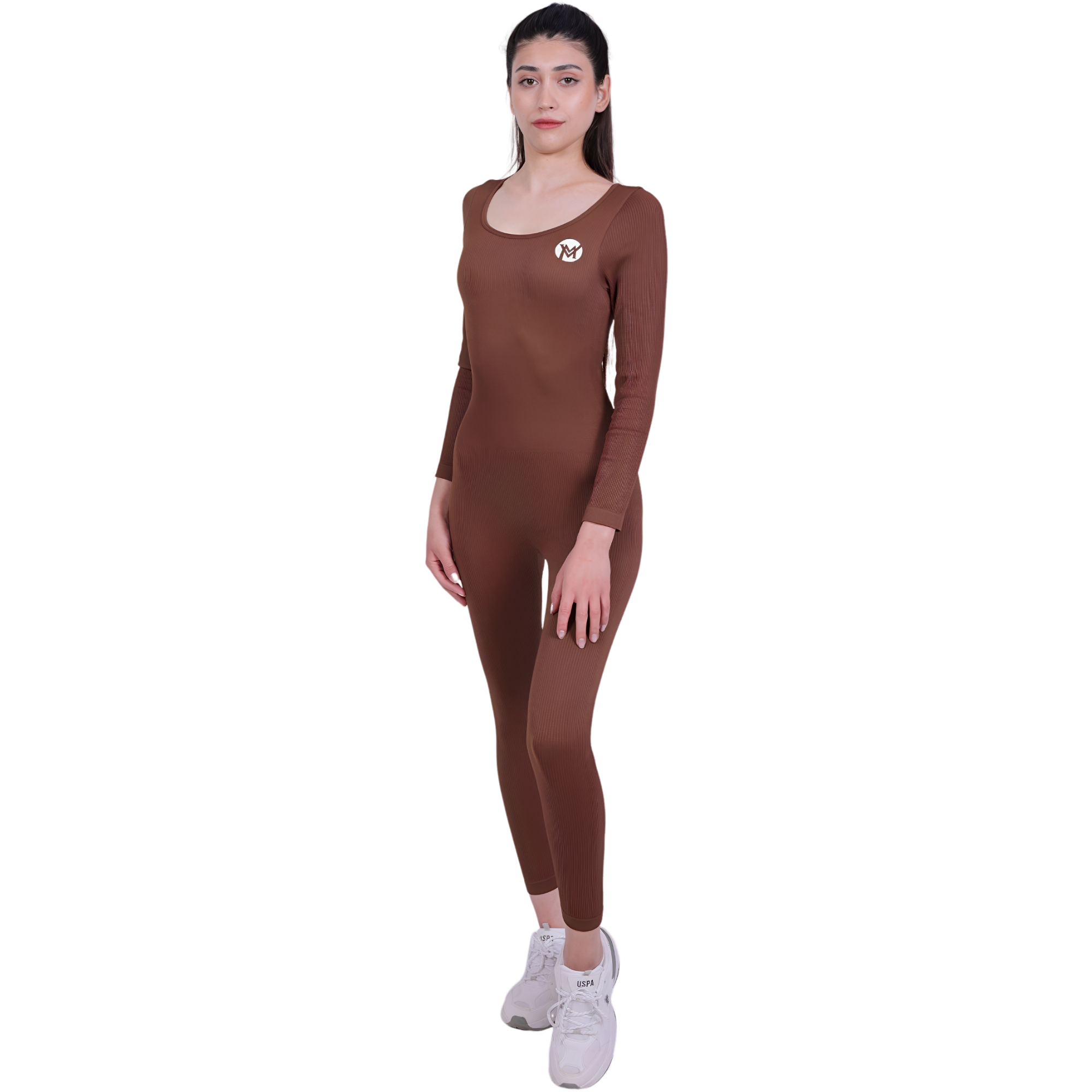 Tone Suite Activewear Top – Cocoa | Ribbed, Sculpting, Breathable Tank for Women | Luxe Athleisure Fit
