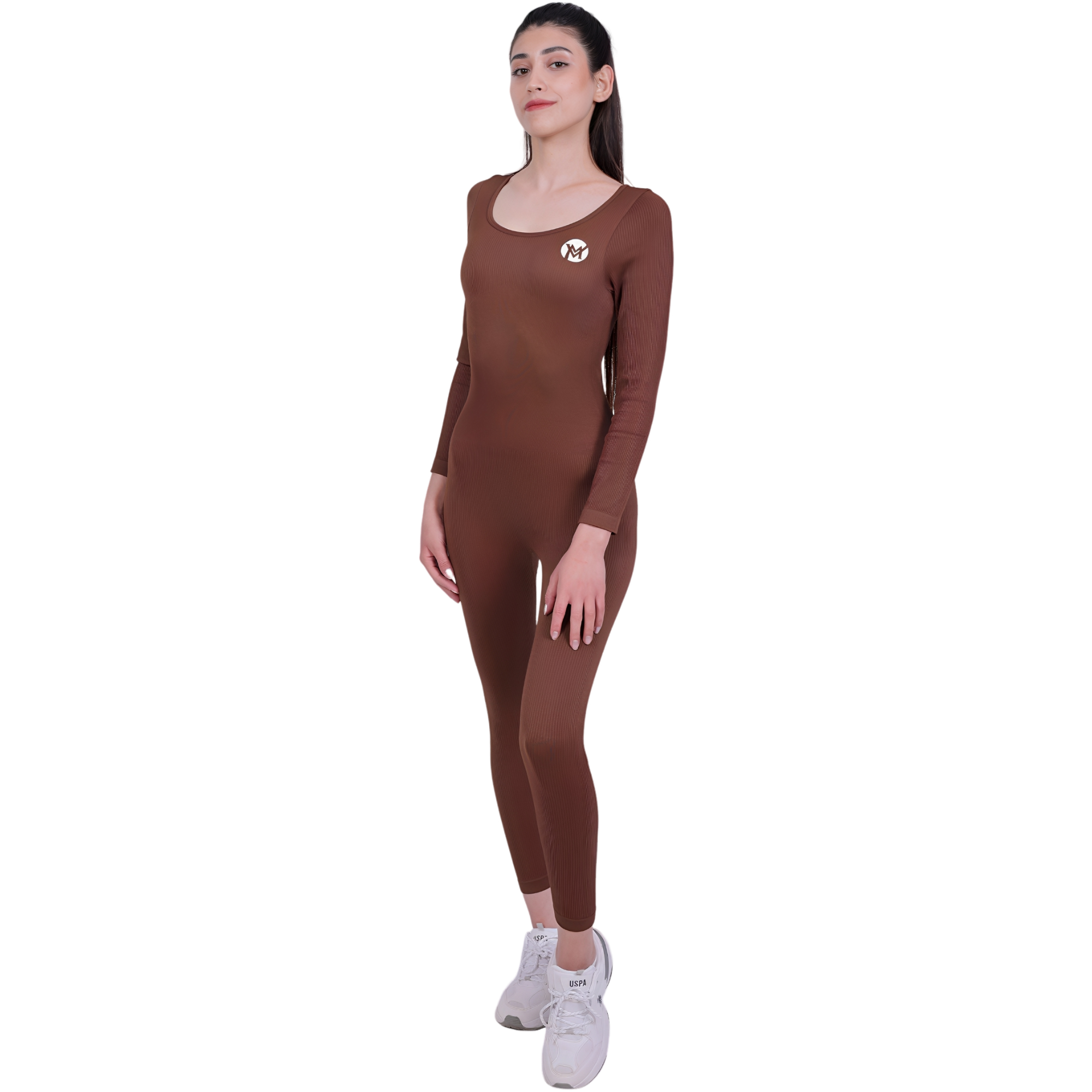 Tone Suite Activewear Top – Cocoa | Ribbed, Sculpting, Breathable Tank for Women | Luxe Athleisure Fit