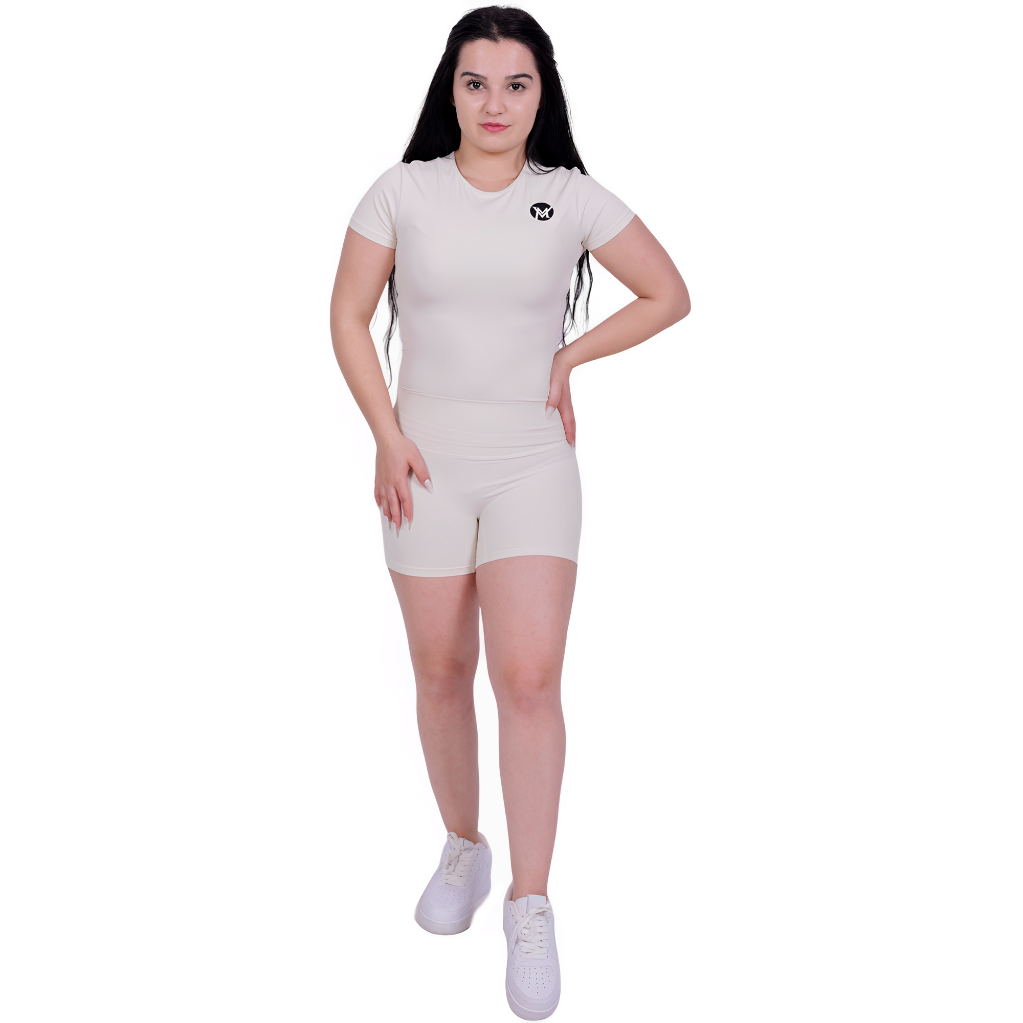Second Skin Activewear Top – Ivory | Seamless, Sculpting & Breathable for Yoga, Fitness & Everyday Luxury