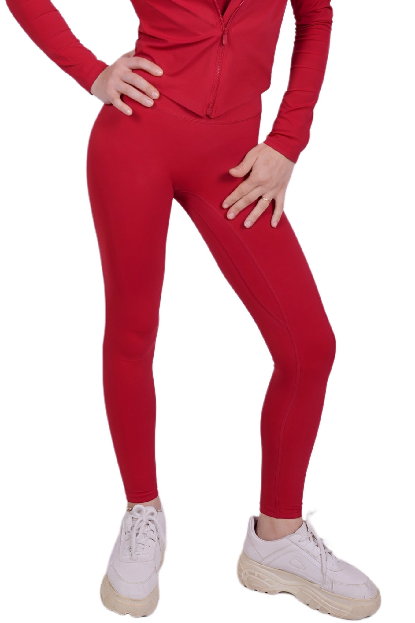 Second Skin Red Legging – Soft, Sculpting & Sweat-Wicking Fit for Bold Athleisure & Everyday Movement