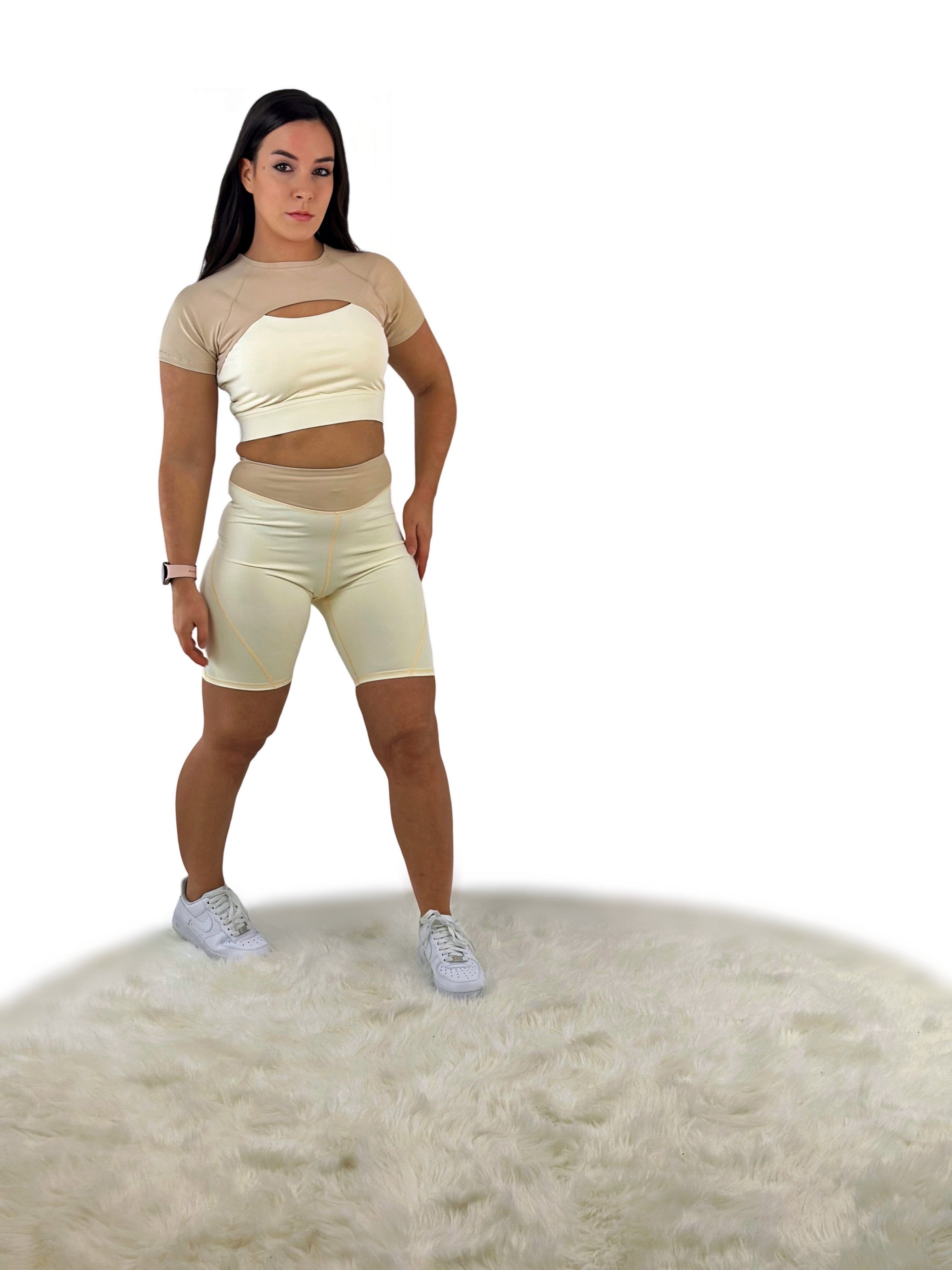 Rara Gear Activewear Top – Khaki | Breathable, Seamless & Supportive for Training, Running & Everyday Athleisure