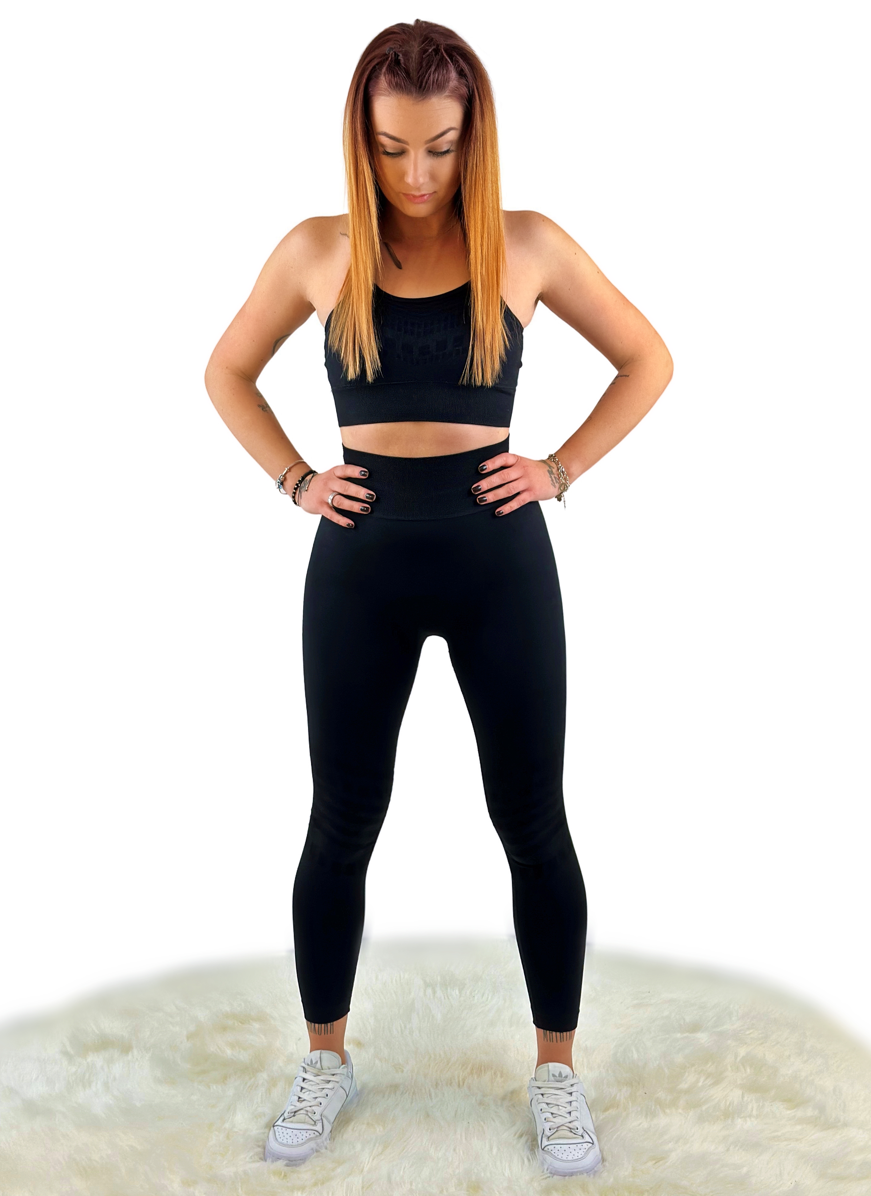 Vice Activewear Top – Jet Black | Seamless, Sculpting for Performance, Yoga & Luxe Athleisure Living
