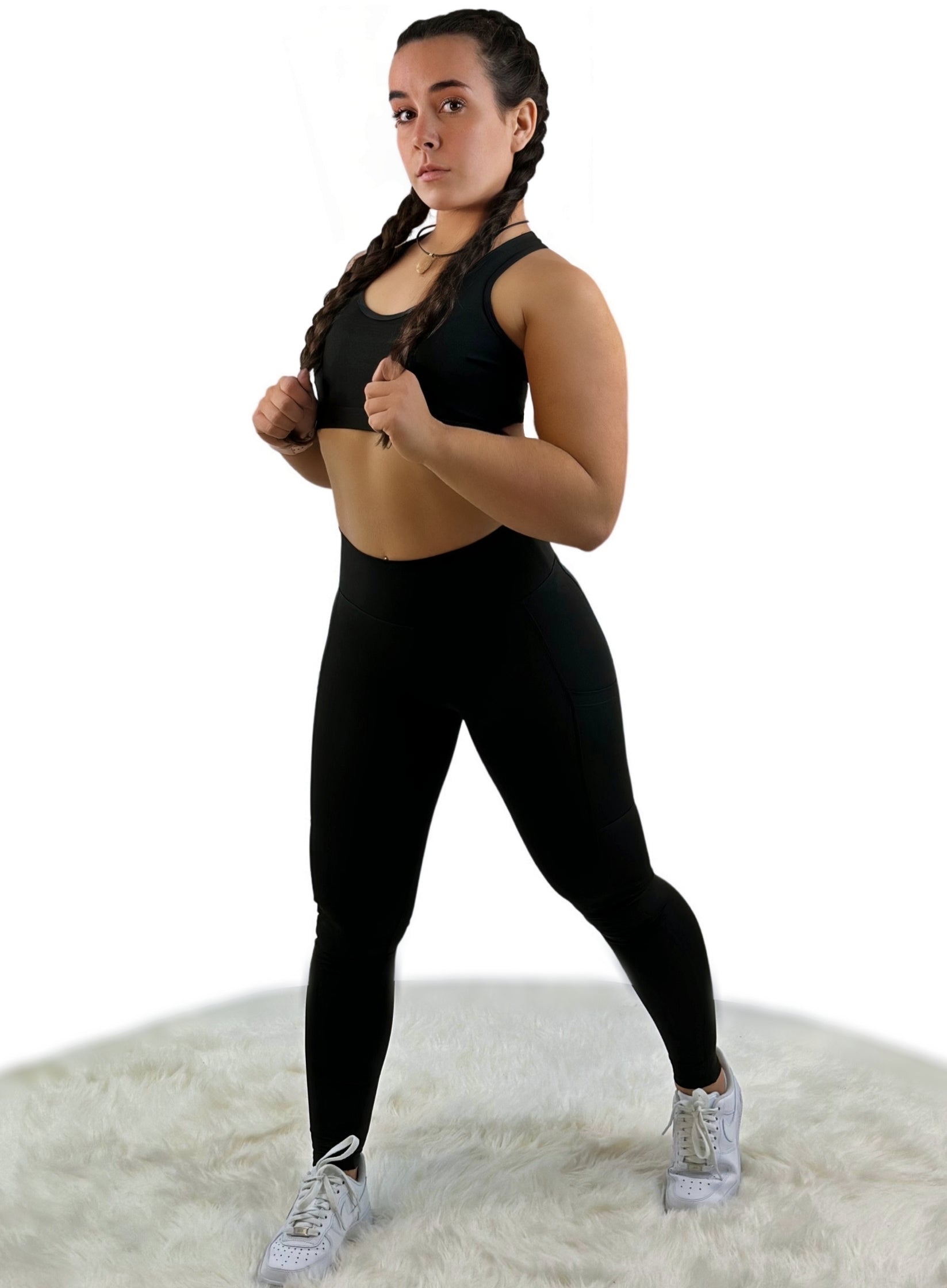 Shalina 3D Striped Seamless Legging – Black | Sculpting, Breathable &amp; Eco-Luxe Activewea