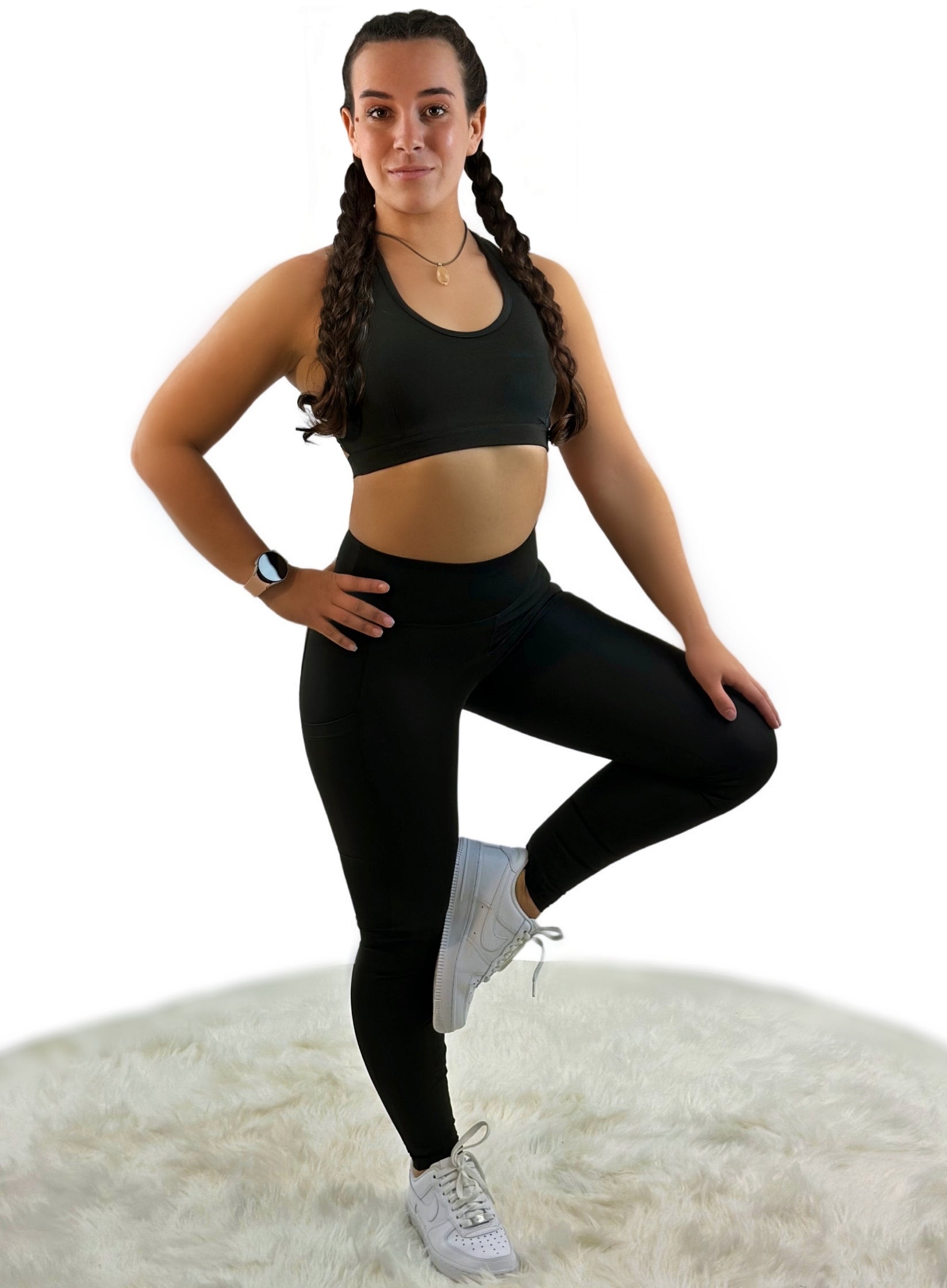Shalina 3D Striped Seamless Legging – Black | Sculpting, Breathable &amp; Eco-Luxe Activewea