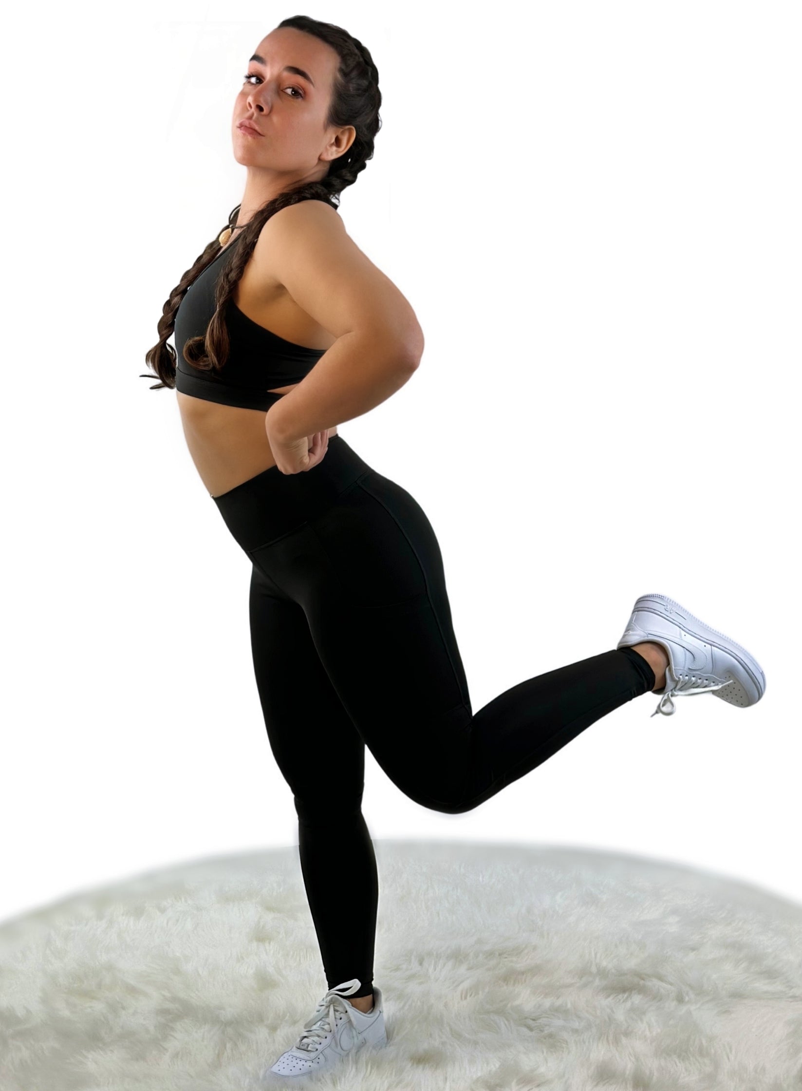 Shalina 3D Striped Seamless Legging – Black | Sculpting, Breathable &amp; Eco-Luxe Activewea