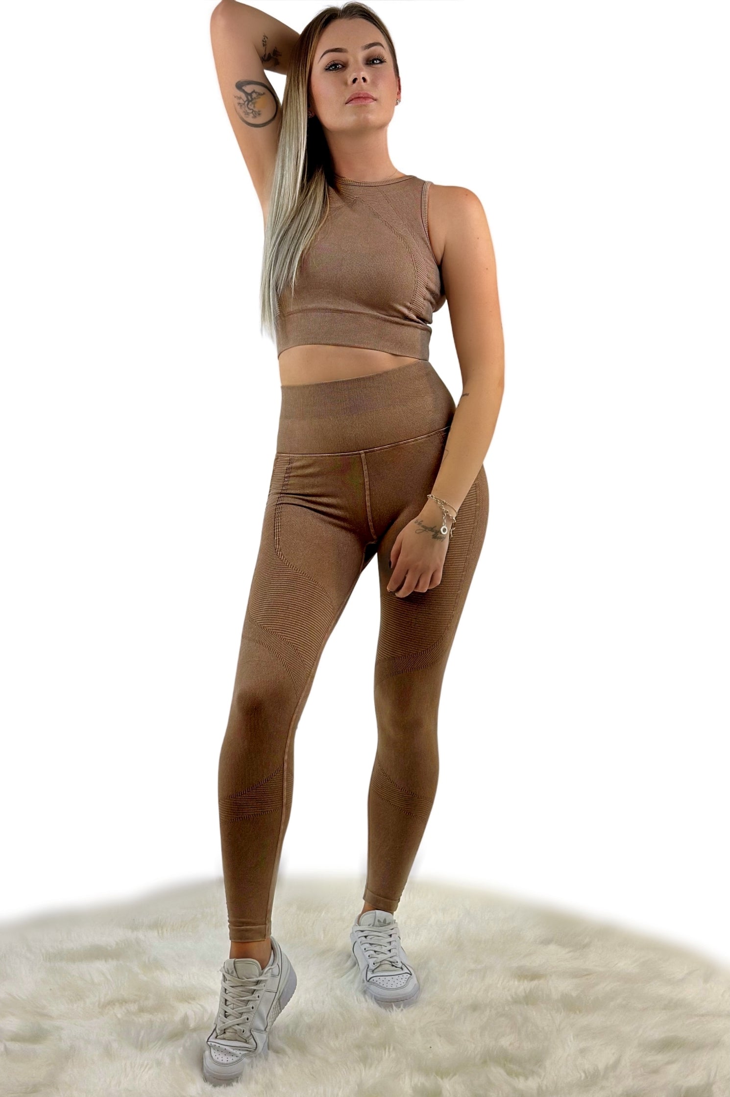 Stealth High Waist Legging – Coffee | Seamless, Breathable &amp; Quick-Dry Activewear for Yoga, Fitness &amp; Everyday Style