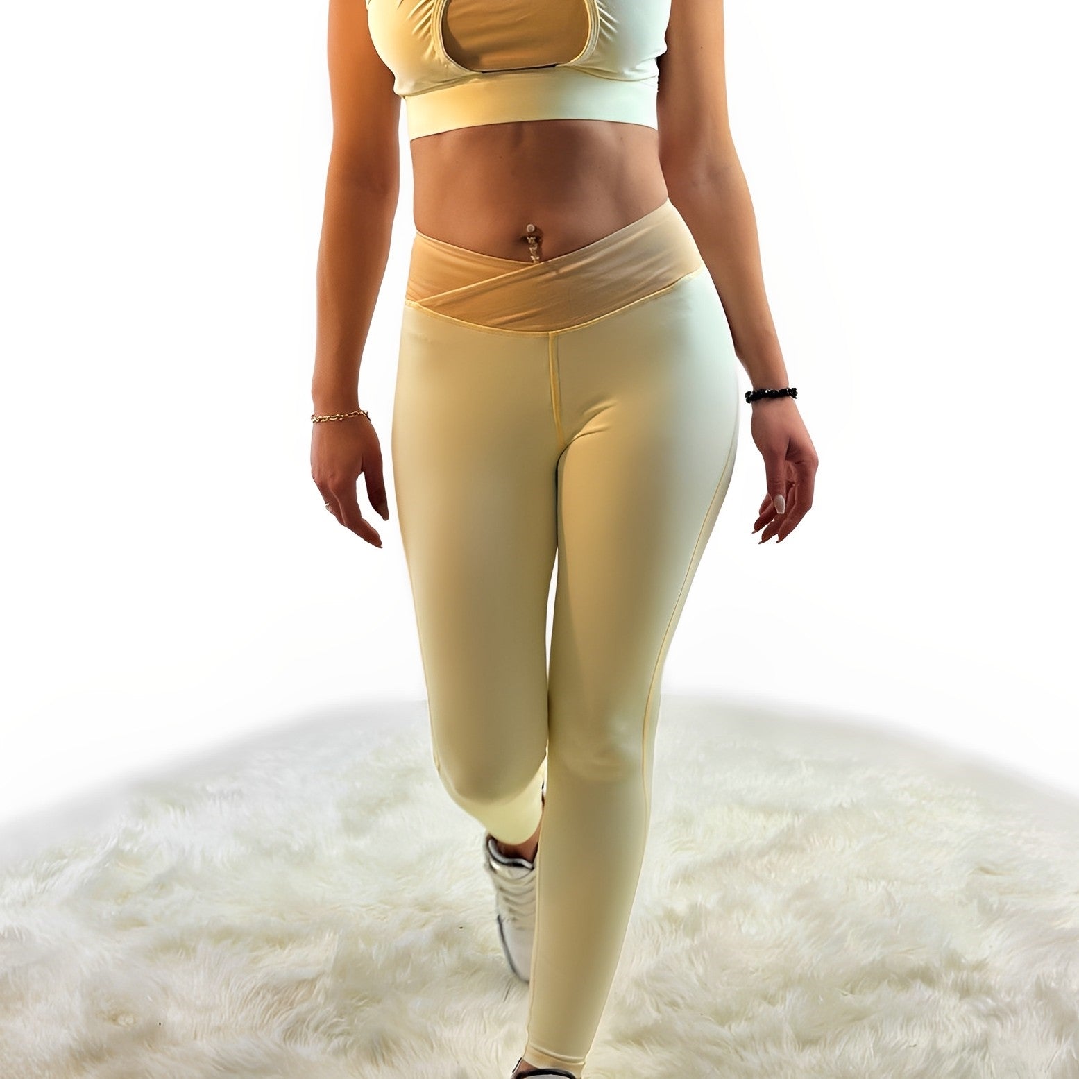 Rara High Waist Legging – Khaki | Seamless, Breathable &amp; Sculpting Activewear for Yoga, Training &amp; Everyday Style