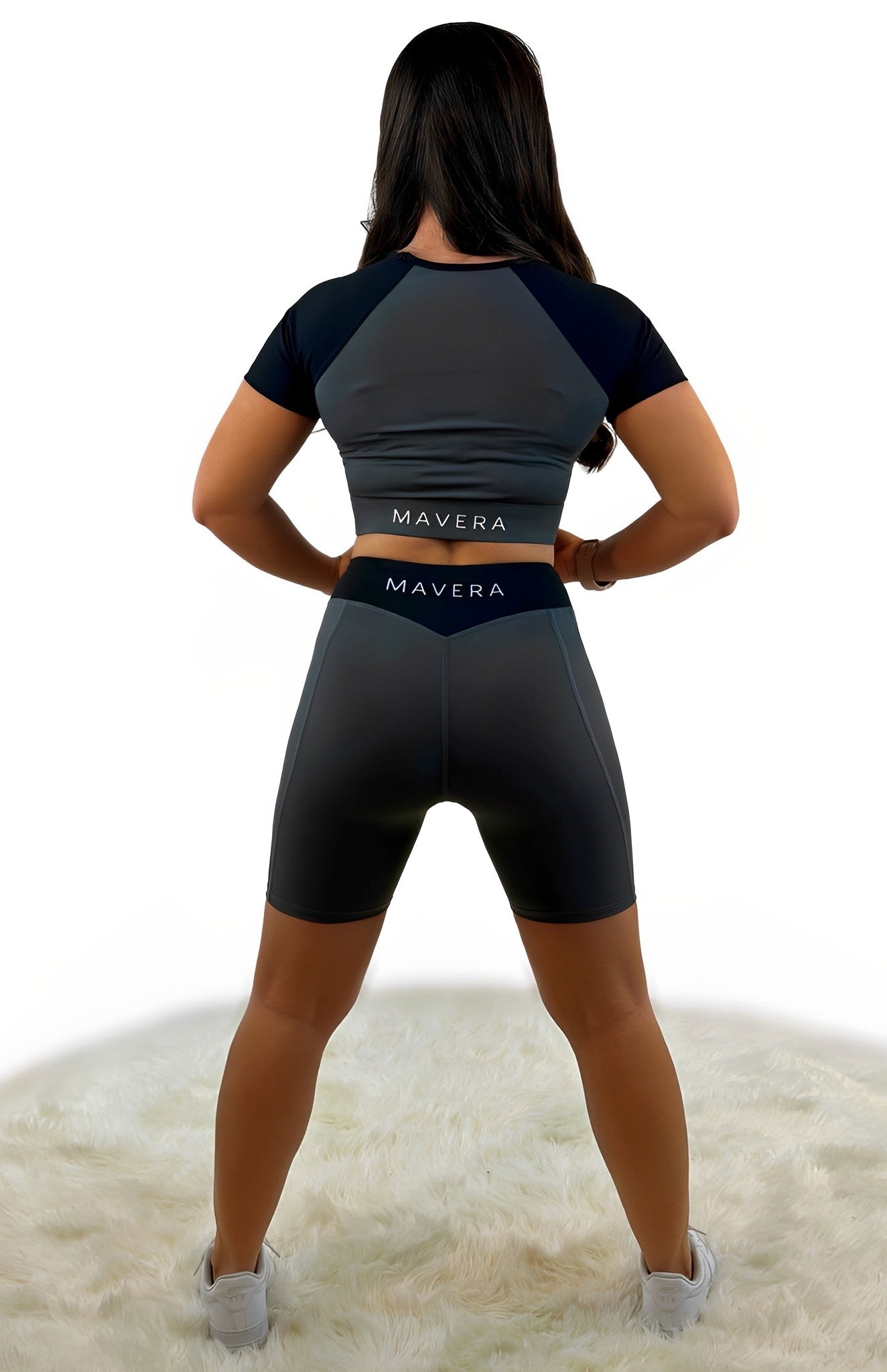 Rara Avis Activewear Top – Black Gray | Seamless, Sculpting & Breathable for Yoga, Training & Elevated Athleisure