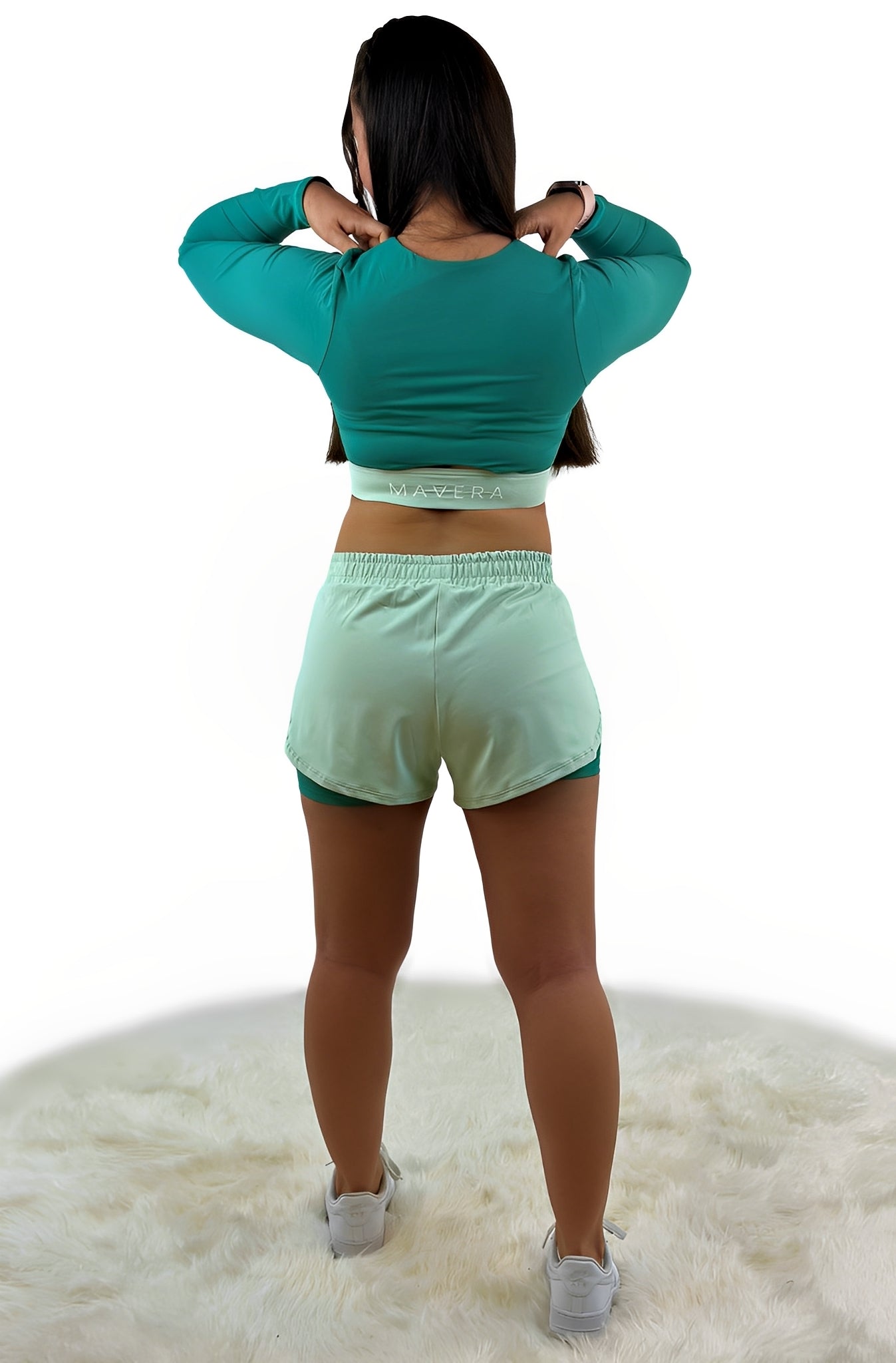 Rara Gear Double Layer Short – Green | Breathable, Lightweight &amp; Supportive Active Shorts for Running, Training &amp; Athleisure