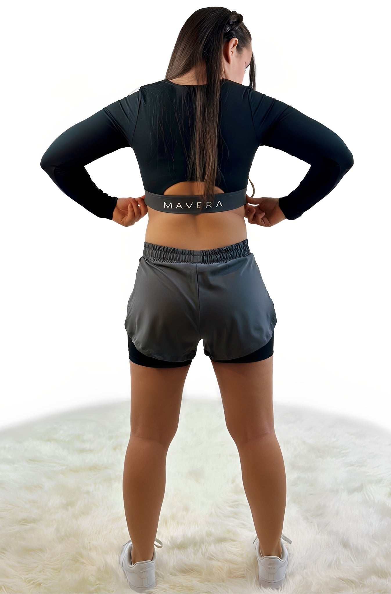 Rara Gear Double Layer Short – Black Gray | Breathable, Lightweight &amp; Supportive Active Shorts for Training, Running &amp; Athleisure