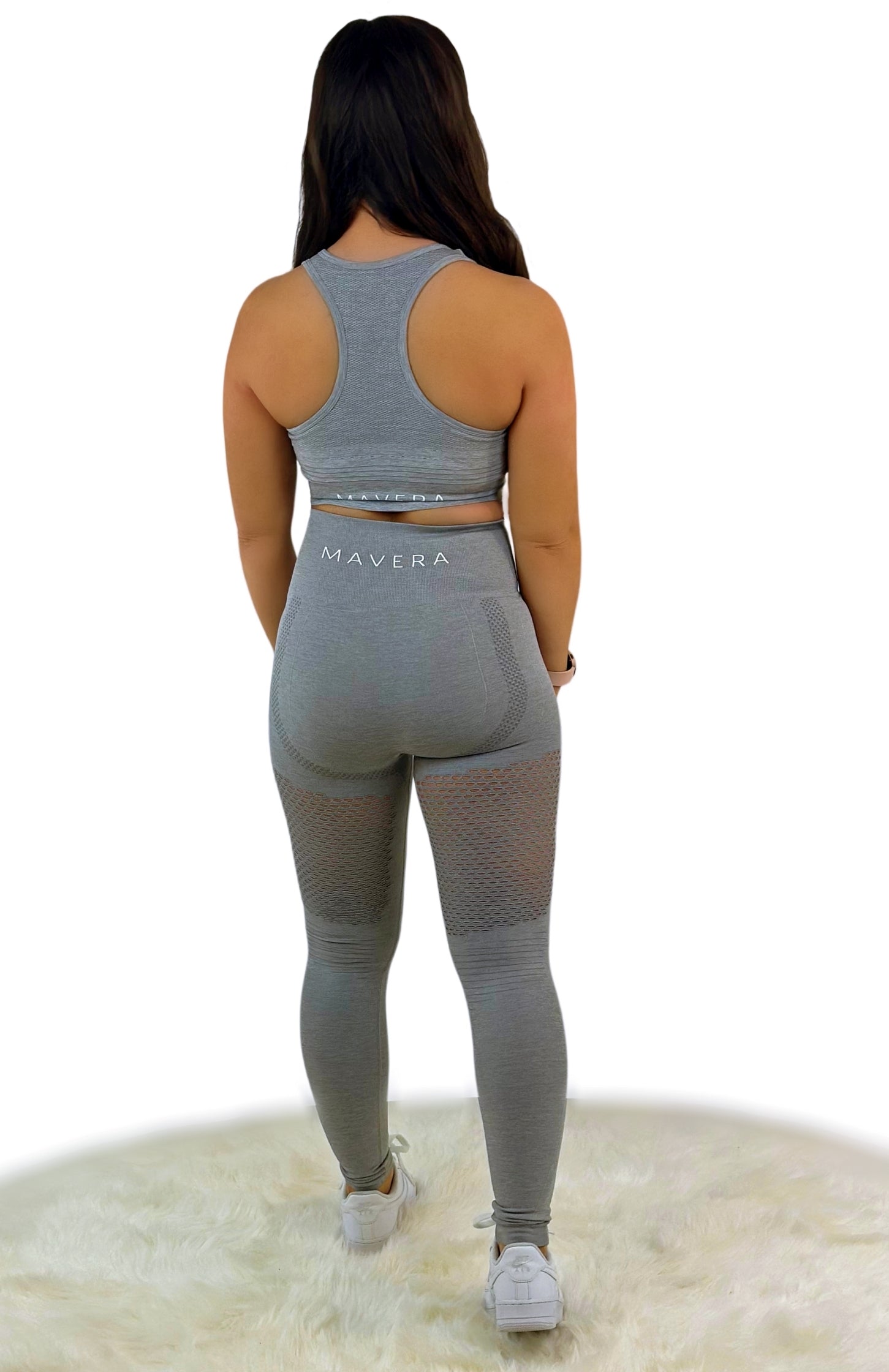 Fanatics Mesh Sport Legging – Light Gray | Seamless, Breathable Mesh Leggings for Fitness, Yoga &amp; Luxe Athleisure