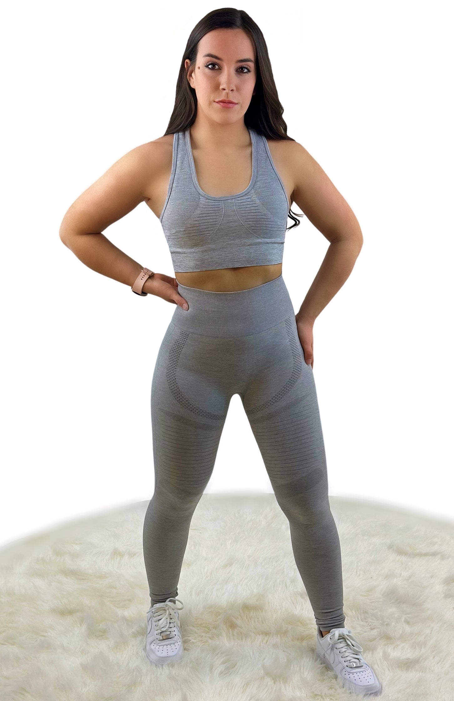 Fanatics Mesh Sport Legging – Light Gray | Seamless, Breathable Mesh Leggings for Fitness, Yoga &amp; Luxe Athleisure