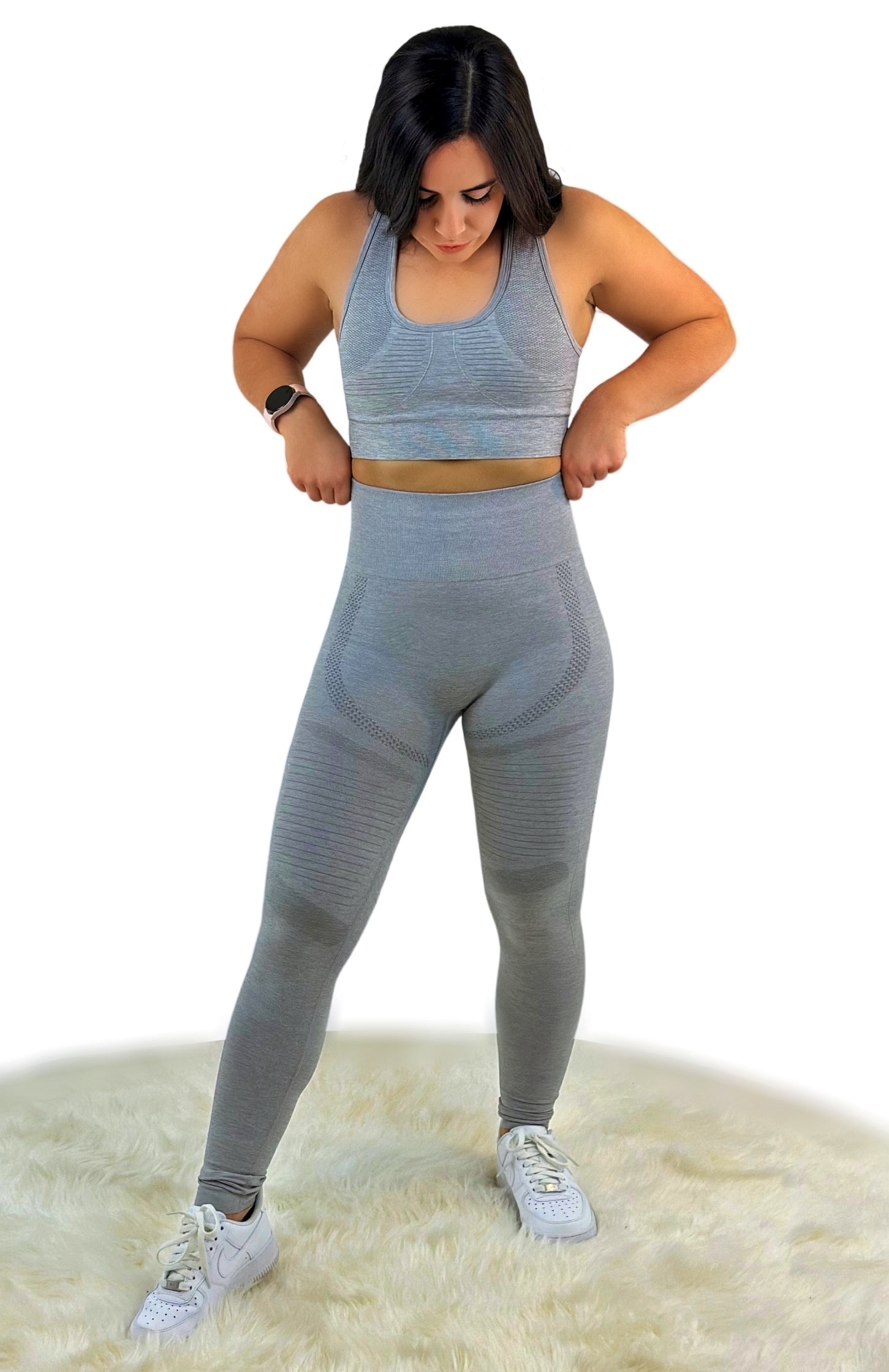 Fanatics Mesh Sport Legging – Light Gray | Seamless, Breathable Mesh Leggings for Fitness, Yoga &amp; Luxe Athleisure