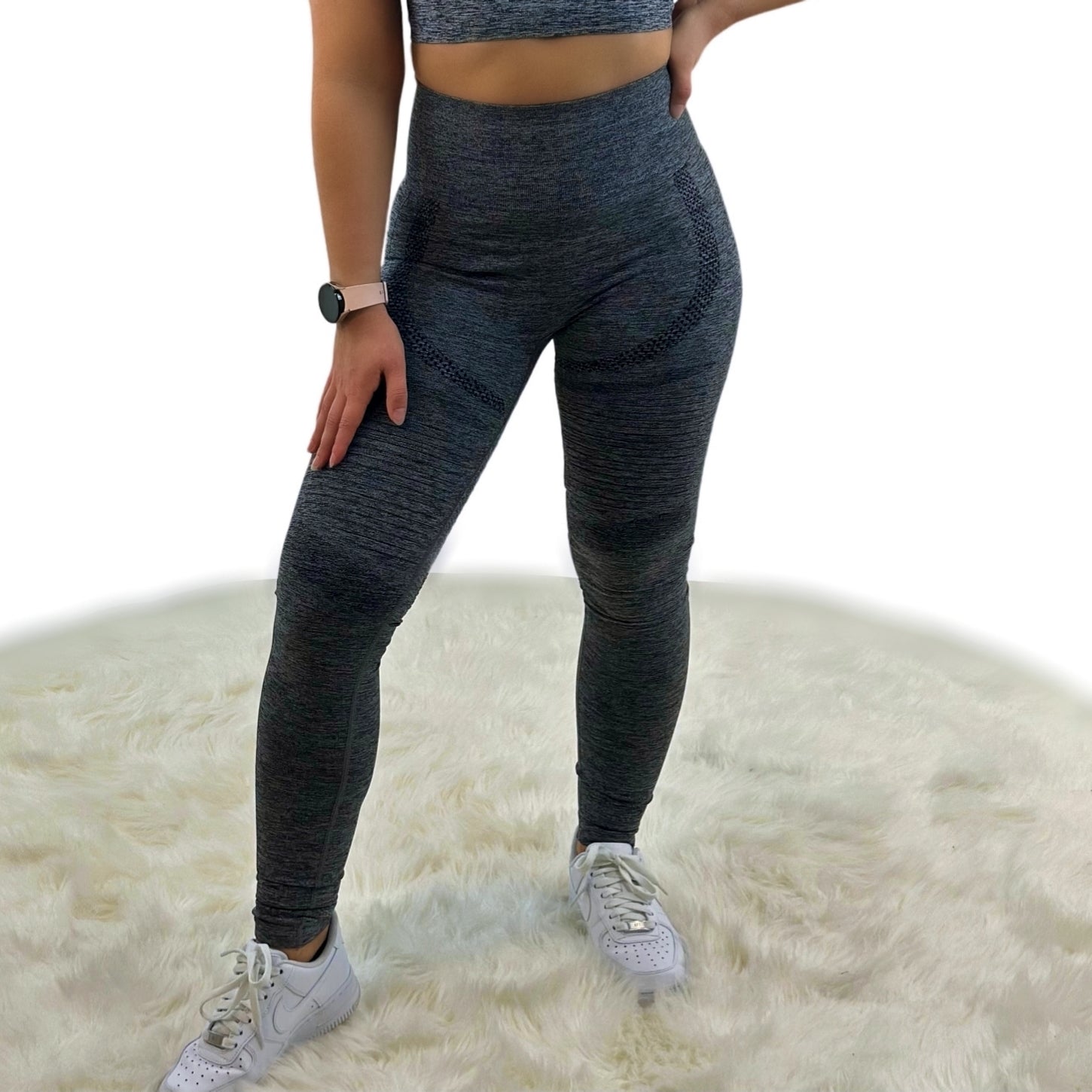 Fanatics Mesh Sport Legging – Dark Gray | Sculpting, Breathable Activewear with Mesh Panels for Performance &amp; Style