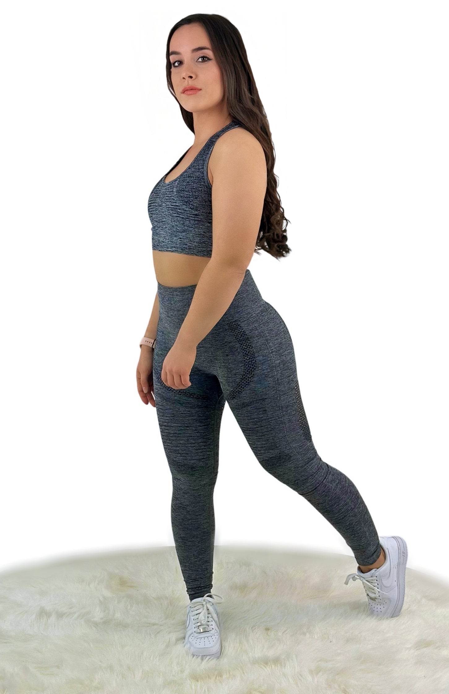 Fanatics Mesh Sport Legging – Dark Gray | Sculpting, Breathable Activewear with Mesh Panels for Performance &amp; Style