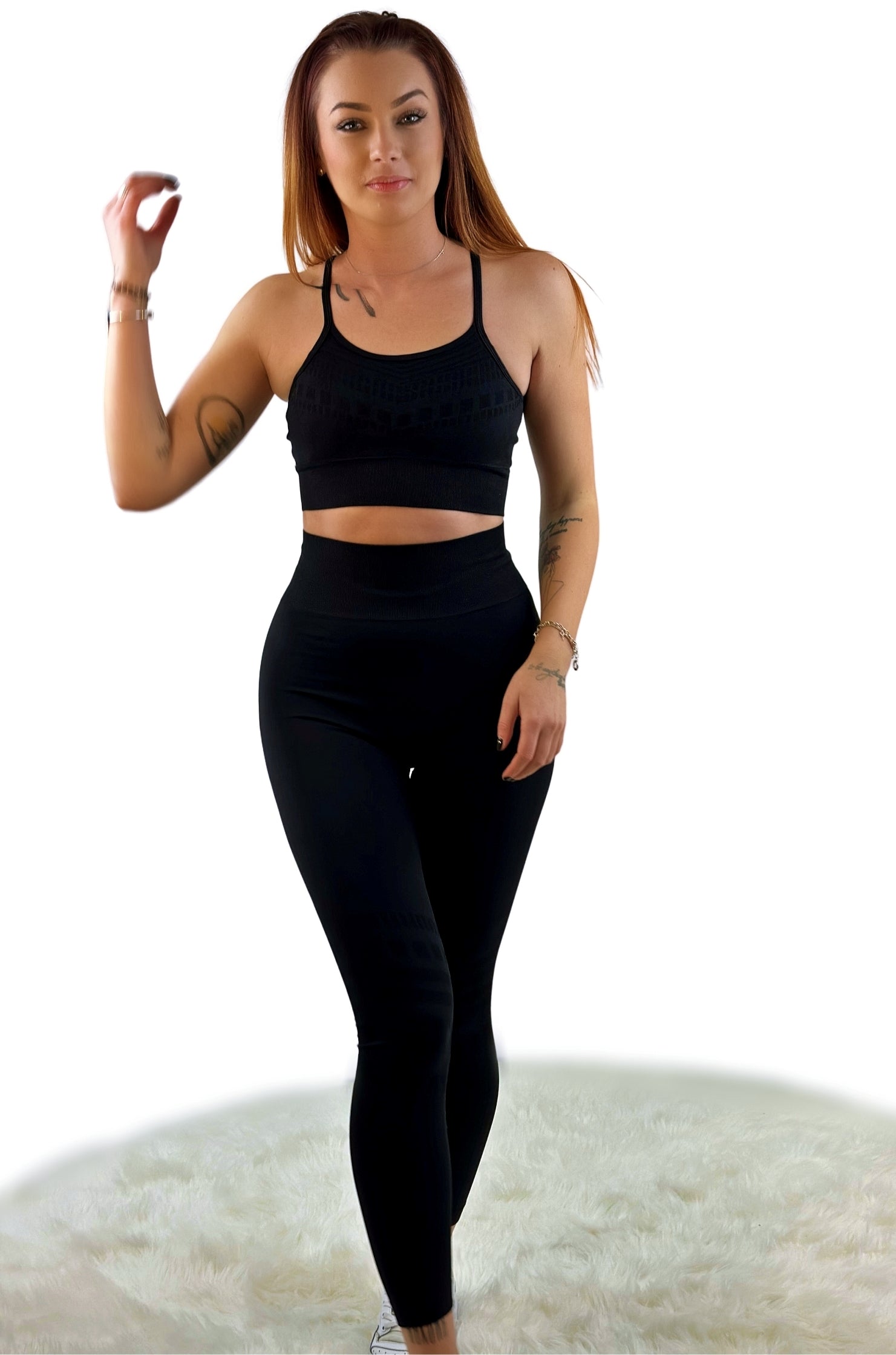 Vice Sport Leggings – Jet Black | Seamless, Sculpting Activewear for Bold Performance &amp; Everyday Style