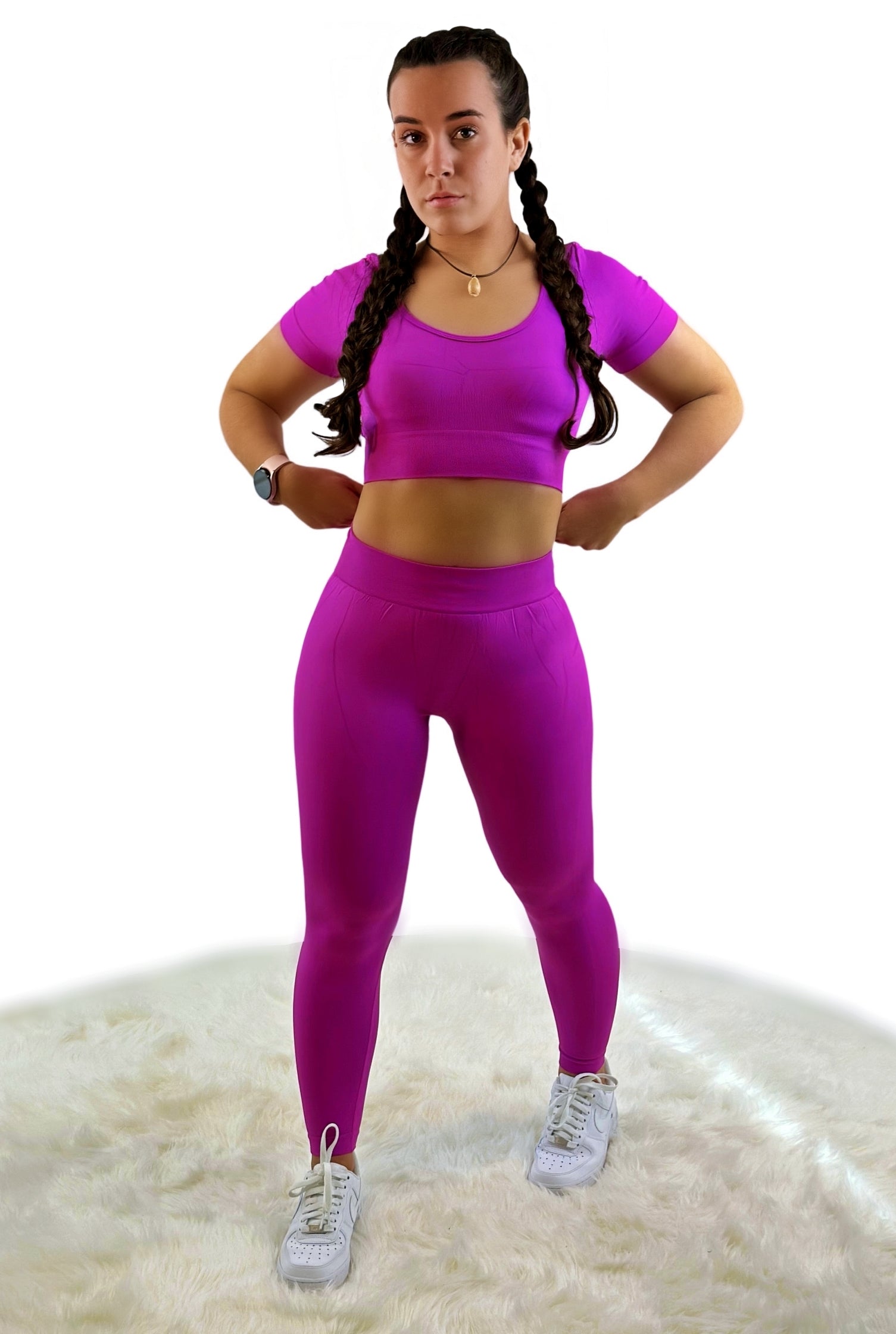 Fairy Dust Hip Lift Leggings – Mystic Purple | Seamless, Sculpting, Eco-Friendly Leggings for Active &amp; Stylish Living