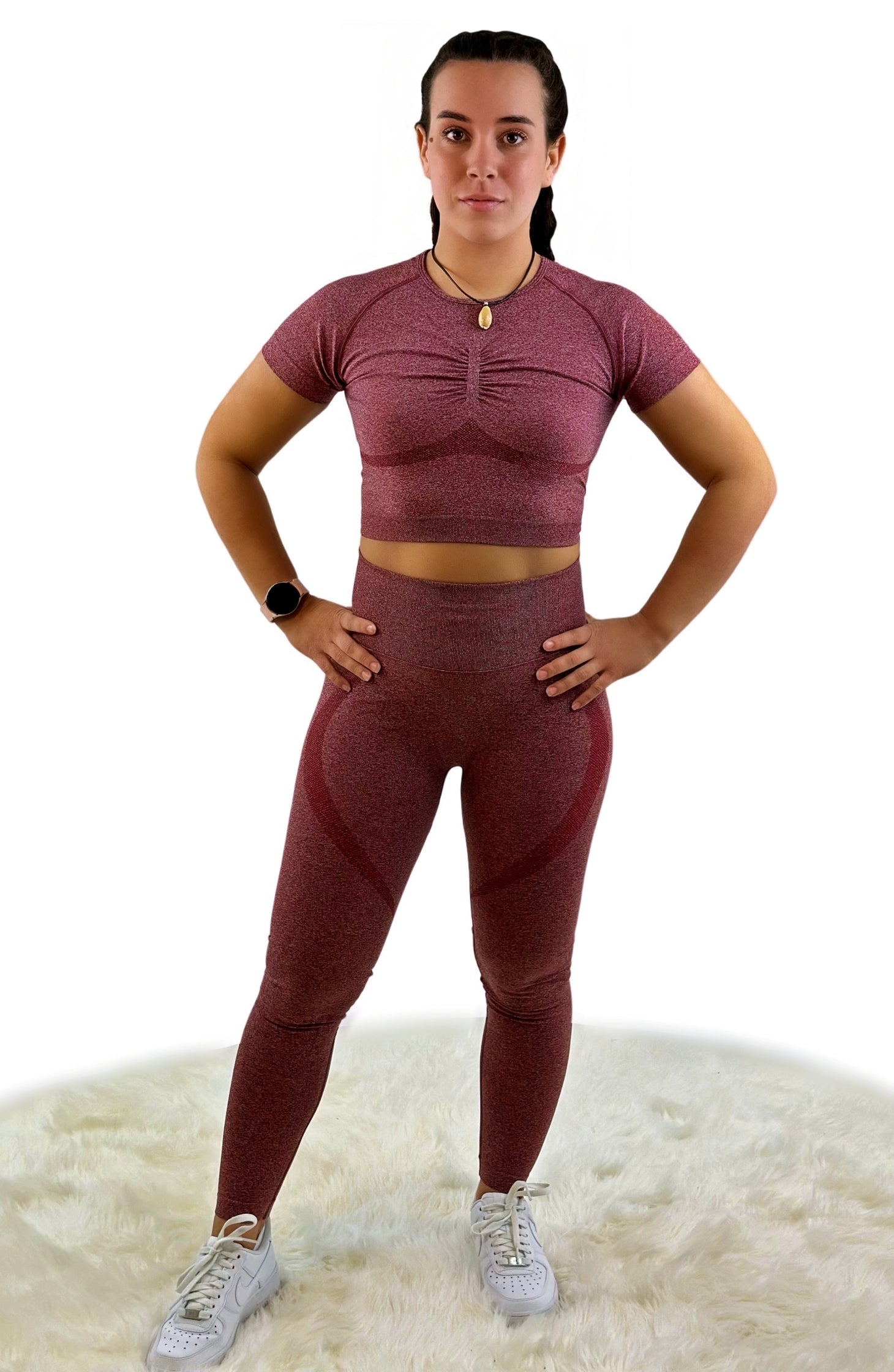 Borealis Wine Red Skinny Slim Legging – Breathable, Sculpting Fit for Yoga & Athleisure