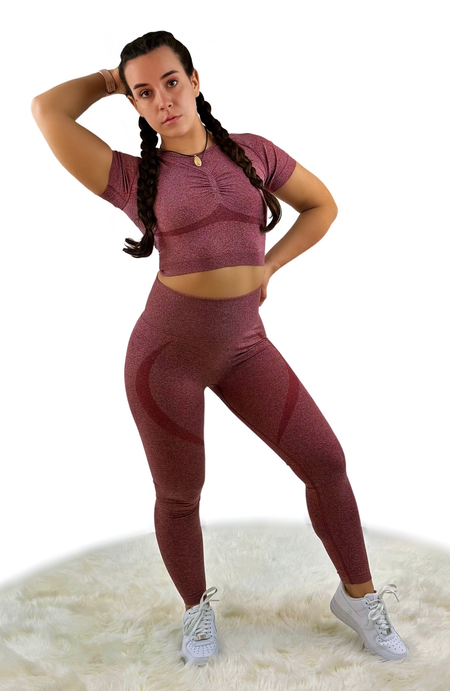 Borealis Wine Red Skinny Slim Legging – Breathable, Sculpting Fit for Yoga & Athleisure
