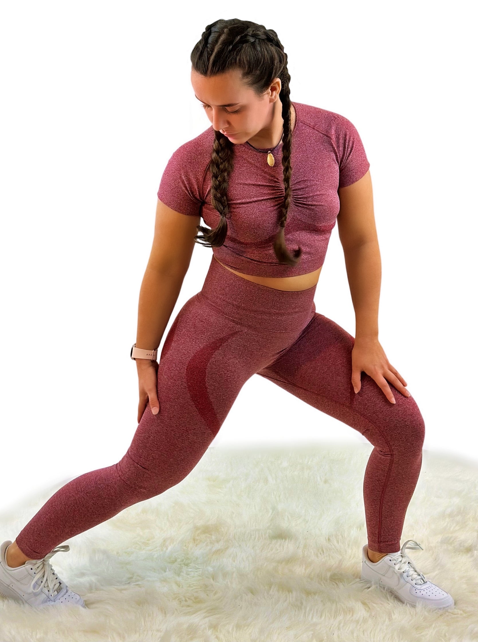 Borealis Wine Red Skinny Slim Legging – Breathable, Sculpting Fit for Yoga & Athleisure
