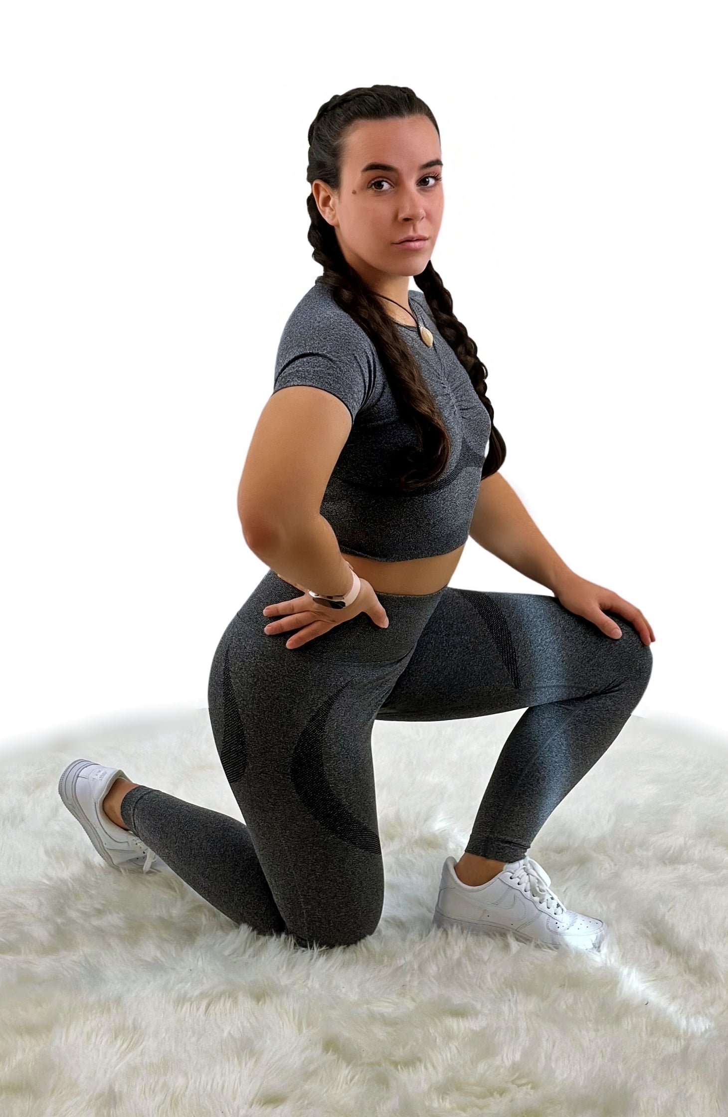 Borealis Skinny Slim Legging – Dark Gray | Breathable, Antibacterial, 4-Way Stretch Athleisure for Yoga & Fitness