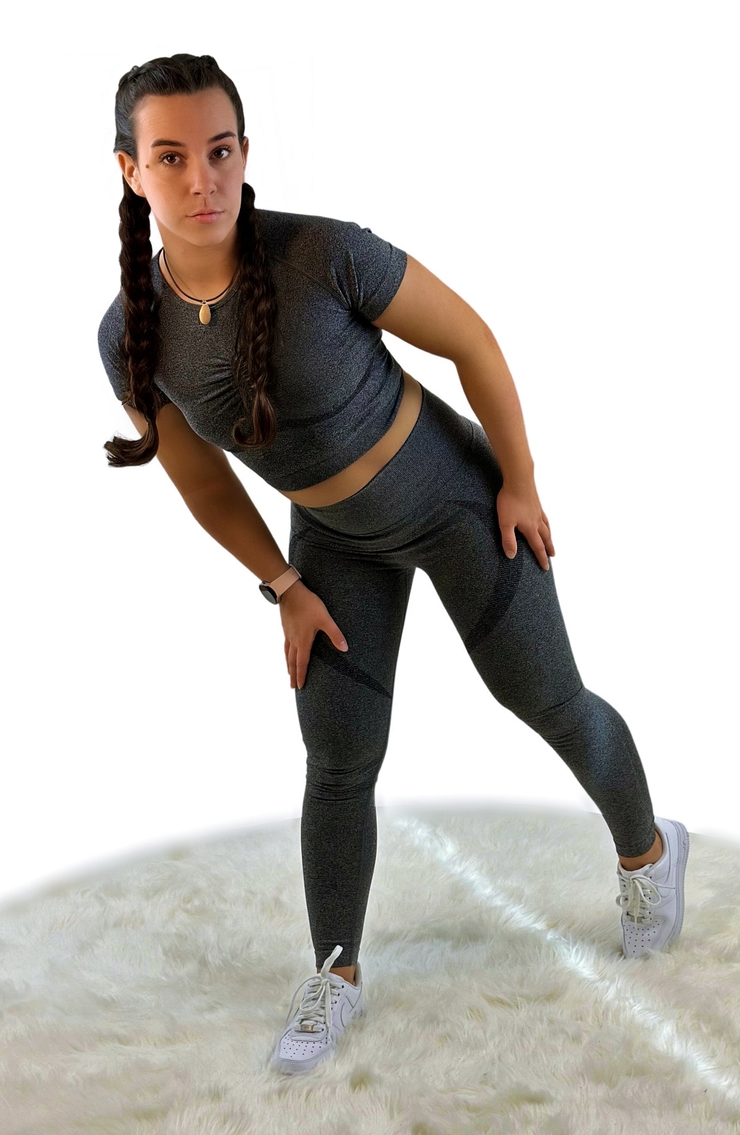 Borealis Skinny Slim Legging – Dark Gray | Breathable, Antibacterial, 4-Way Stretch Athleisure for Yoga & Fitness